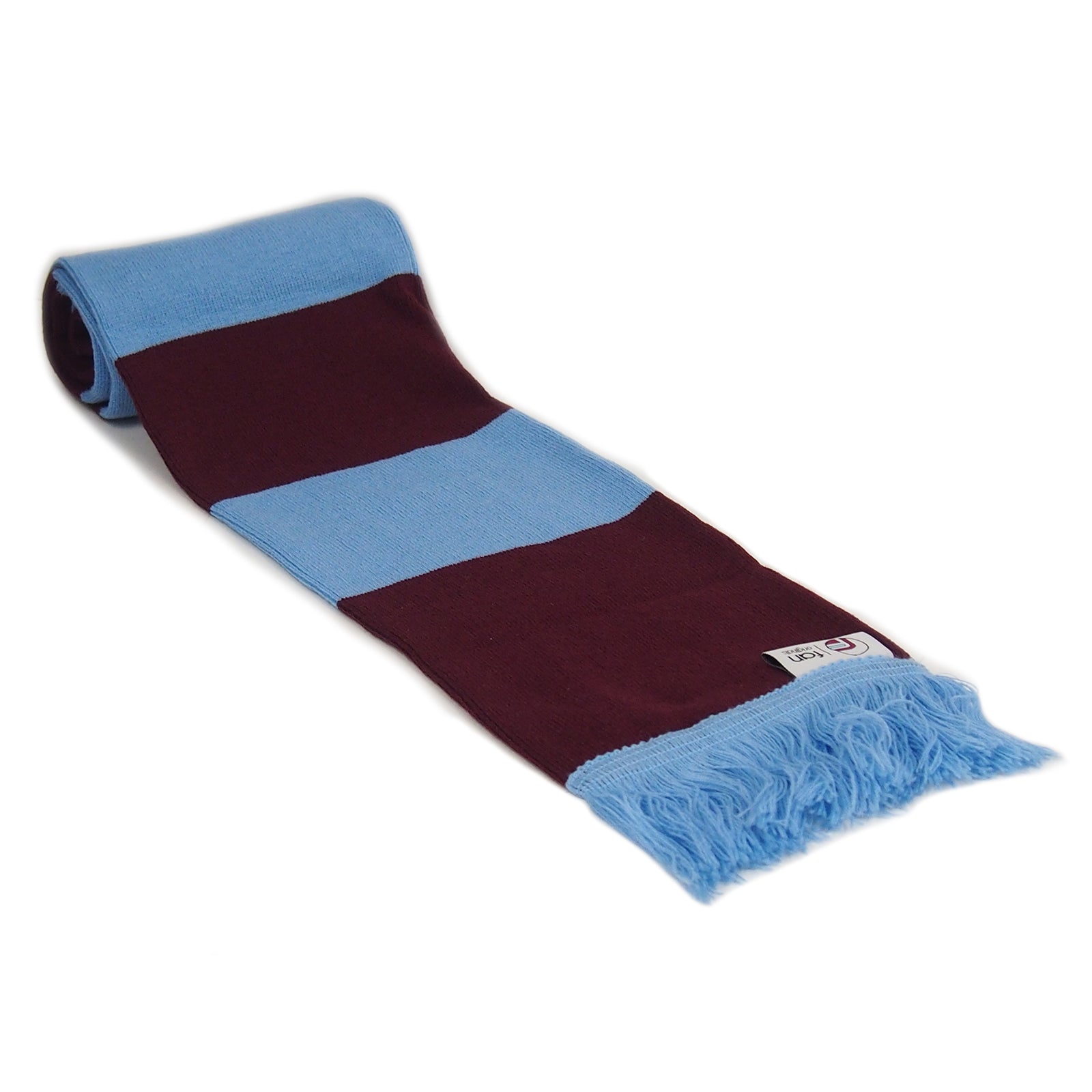 Burnley retro football bar scarf in claret and blue