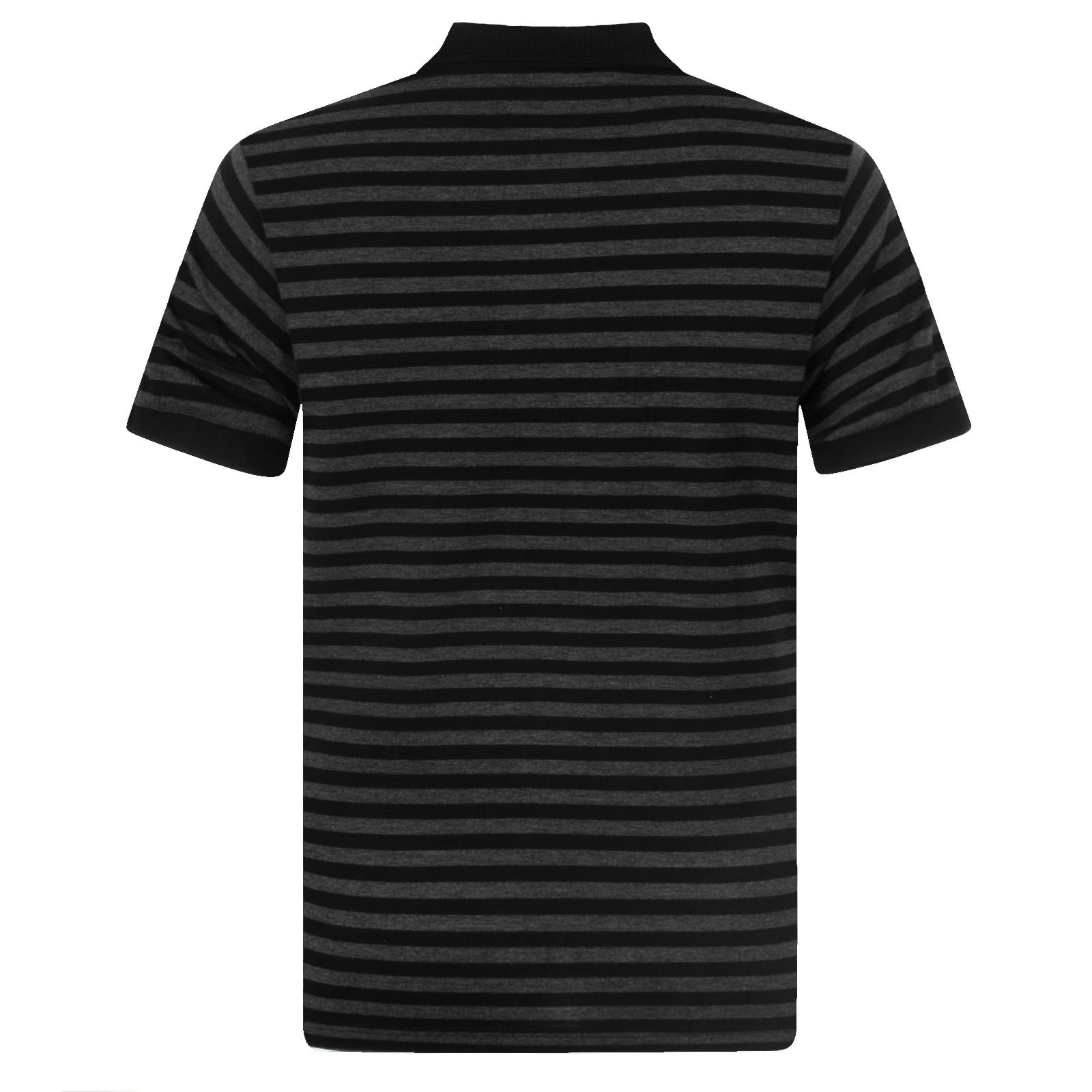Celtic adults striped polo shirt for adults in black & grey with club crest to chest.