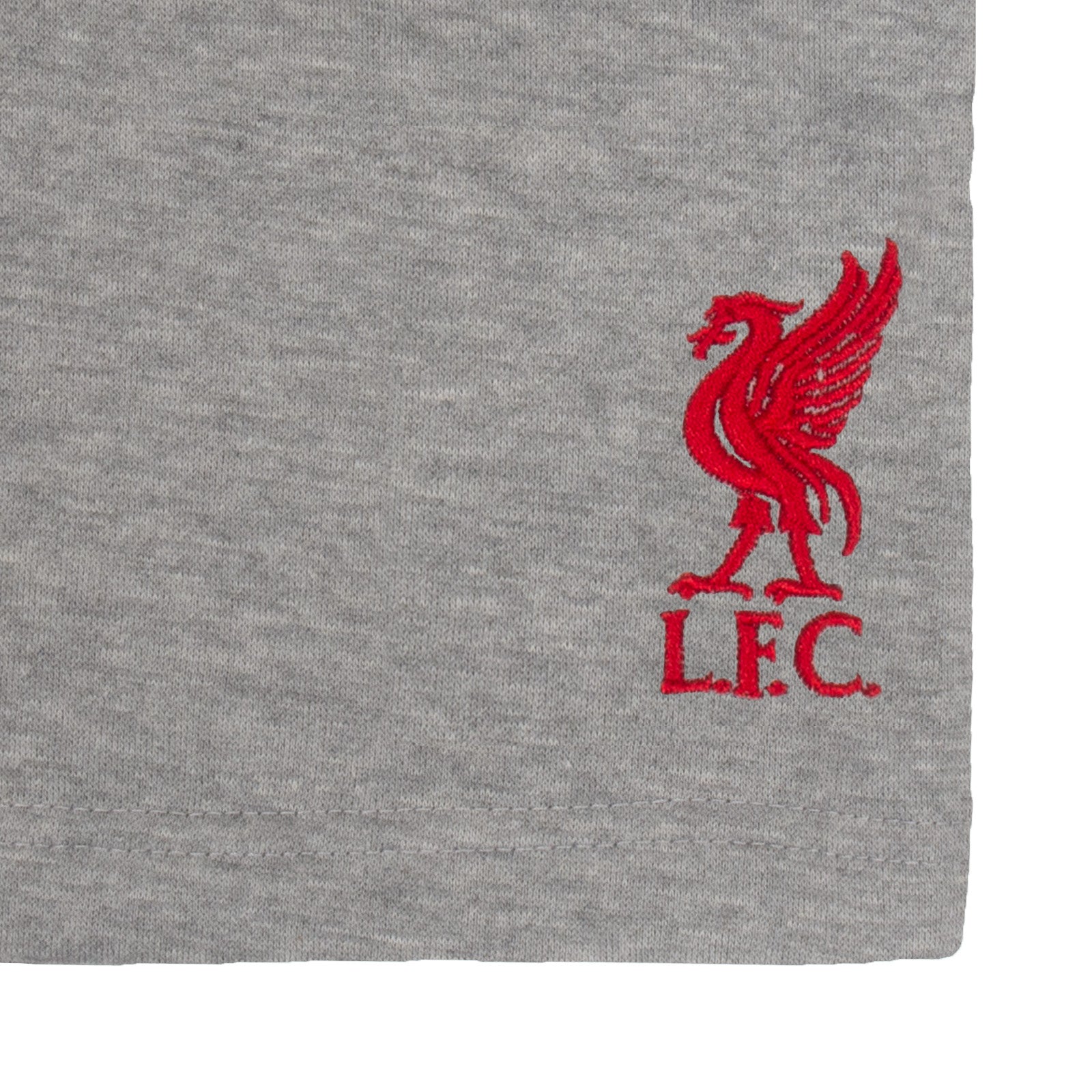 Liverpool adults fleece shorts in grey with crest to left leg and pockets to front & back.