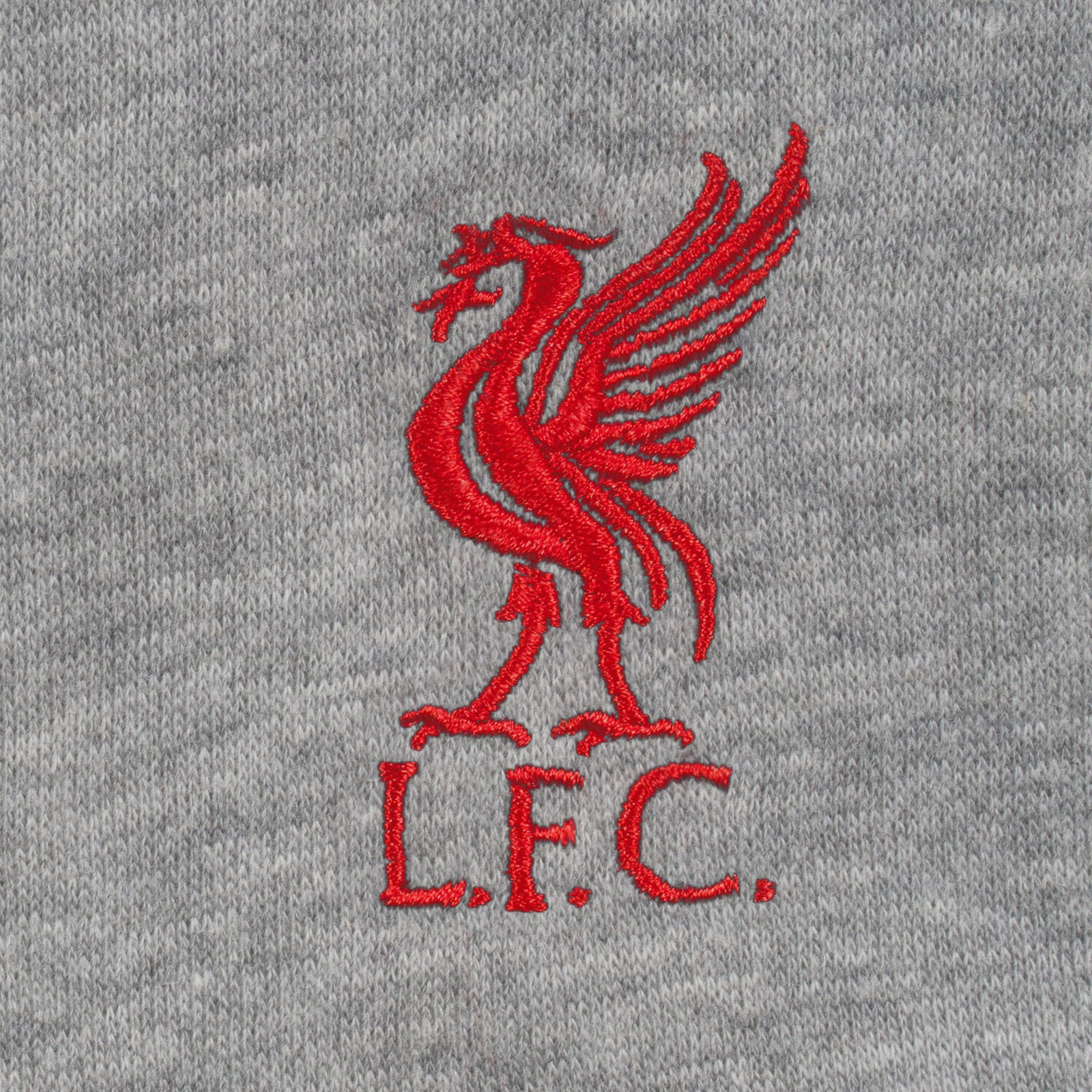 Liverpool adults fleece shorts in grey with crest to left leg and pockets to front & back.