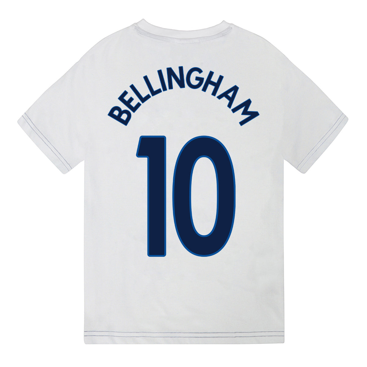 England kids pyjamas in white. Short sleeve top with graphic and shorts with 3 Lions logo to the left leg.