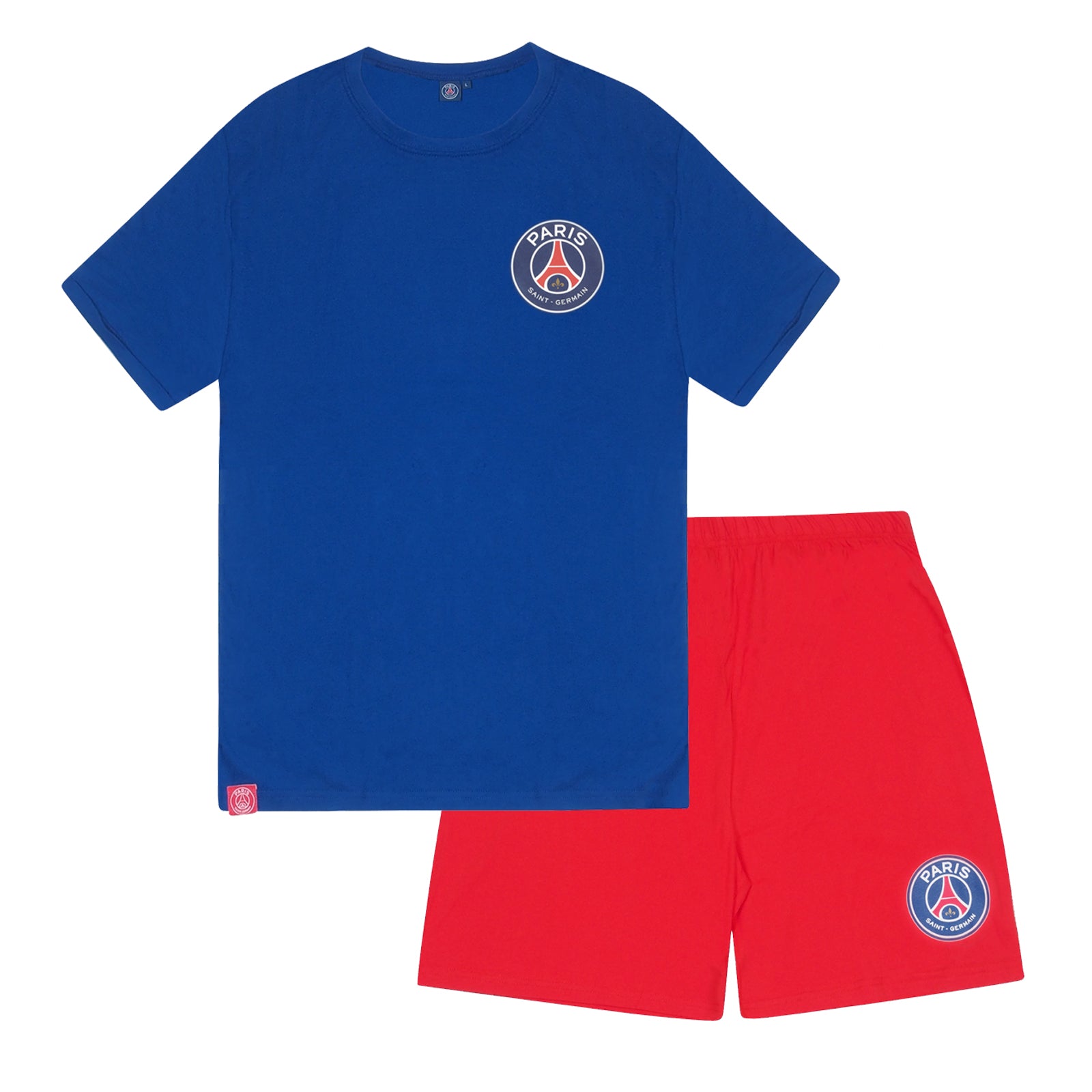 PSG adults short pyjamas in blue. 100% cotton.