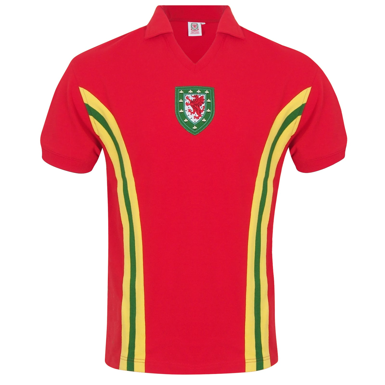 Wales retro football shirt 1976 in red with crest to chest and a No.10 on back
