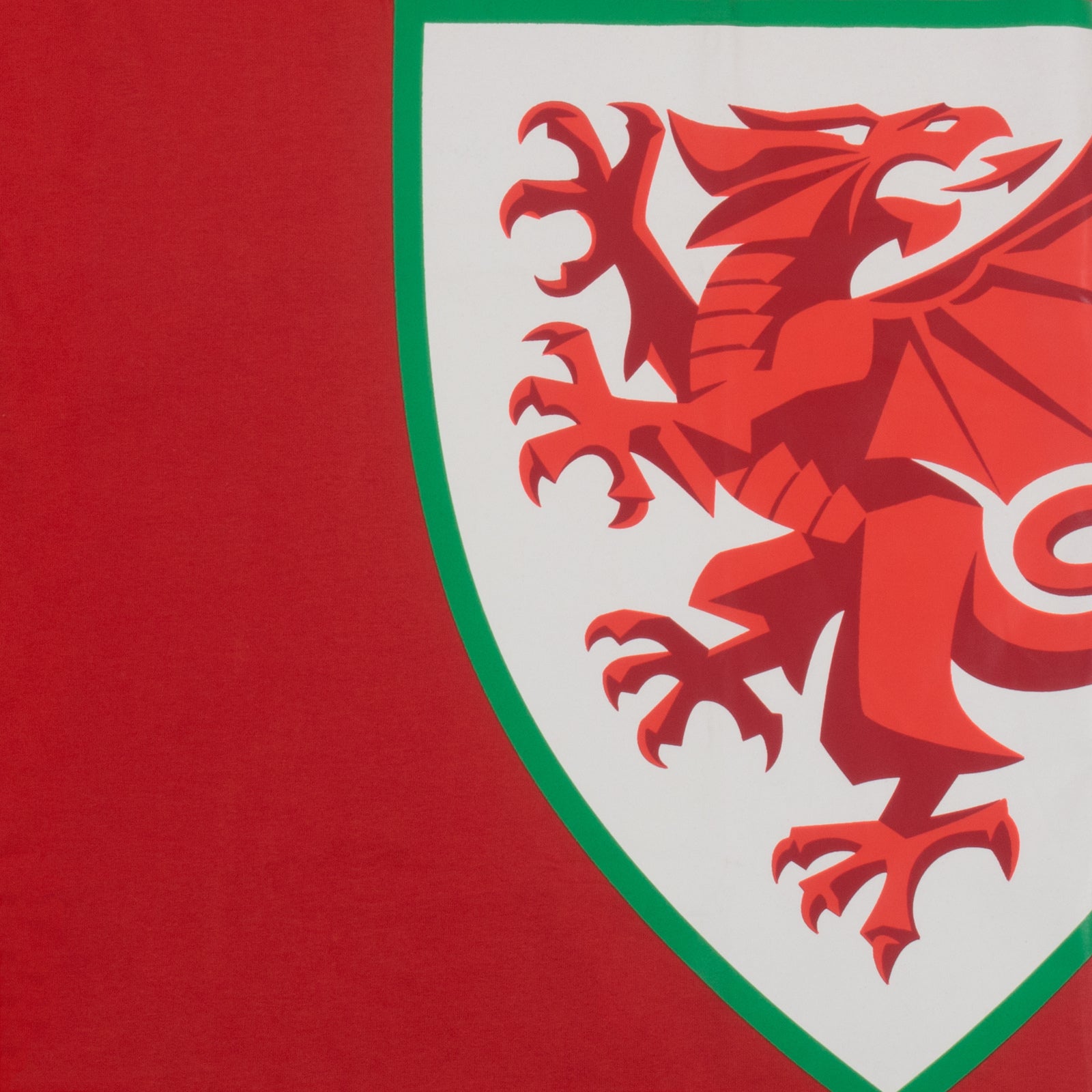 Wales adults graphic T-shirt in red with large national crest print to front.