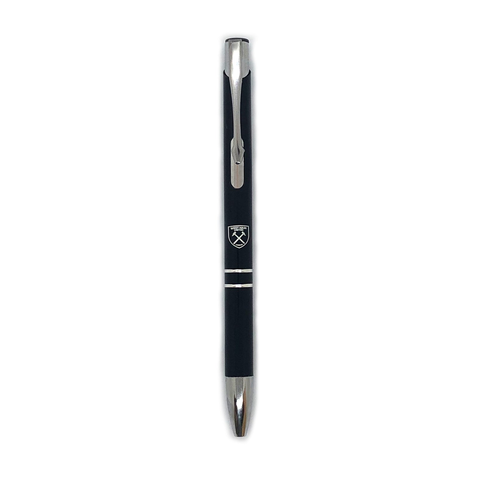 West Ham notebook & pen in black with silver foil crest in club design gift box.