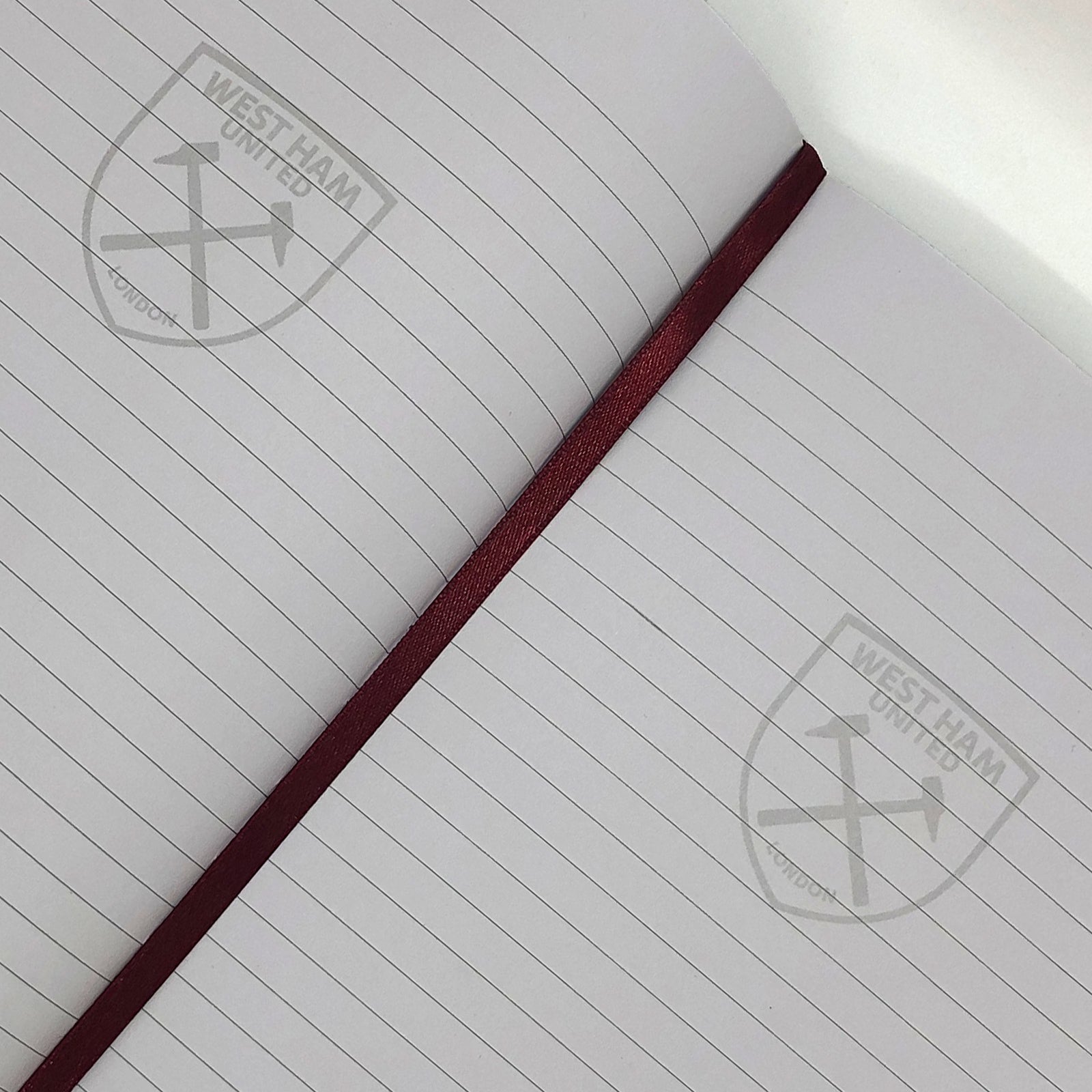 West Ham notebook & pen in black with silver foil crest in club design gift box.