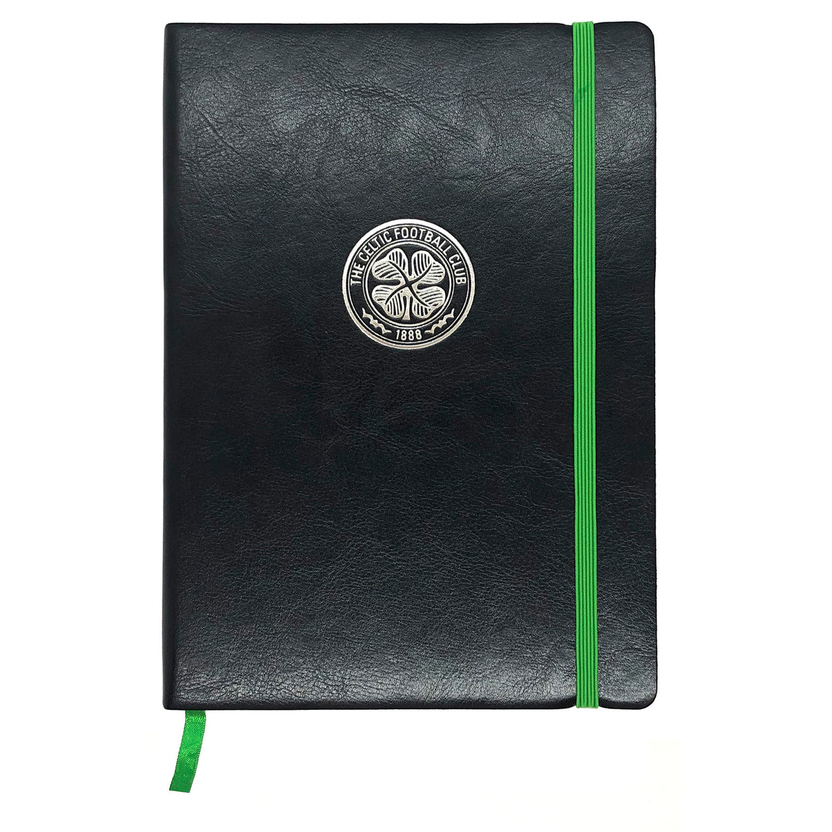 Celtic notebook & pen in black with silver foil crest in club design gift box.