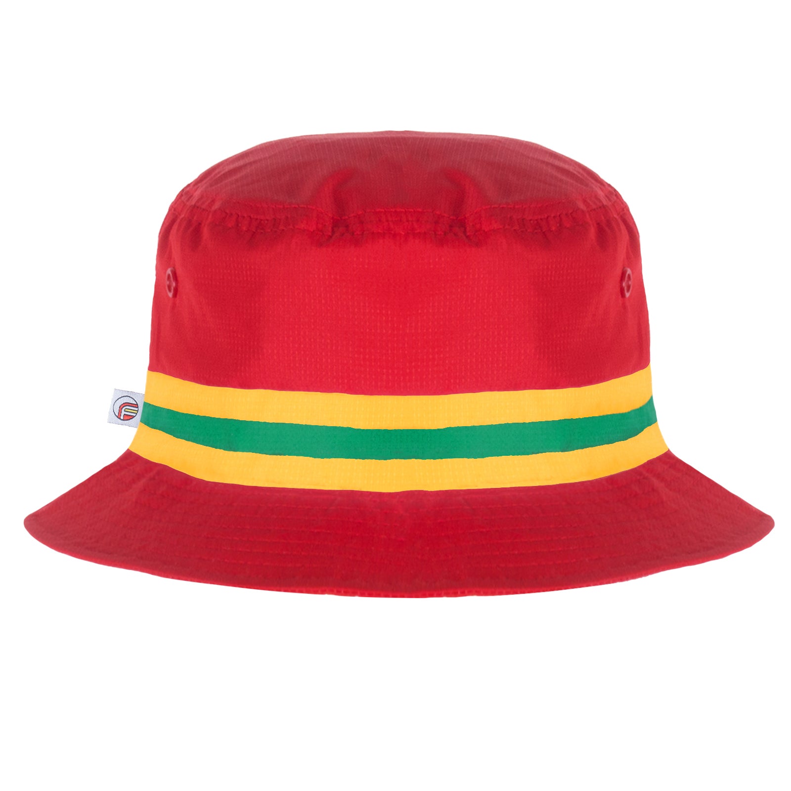 Wales bucket hat in red, green and yellow with embroidered crest