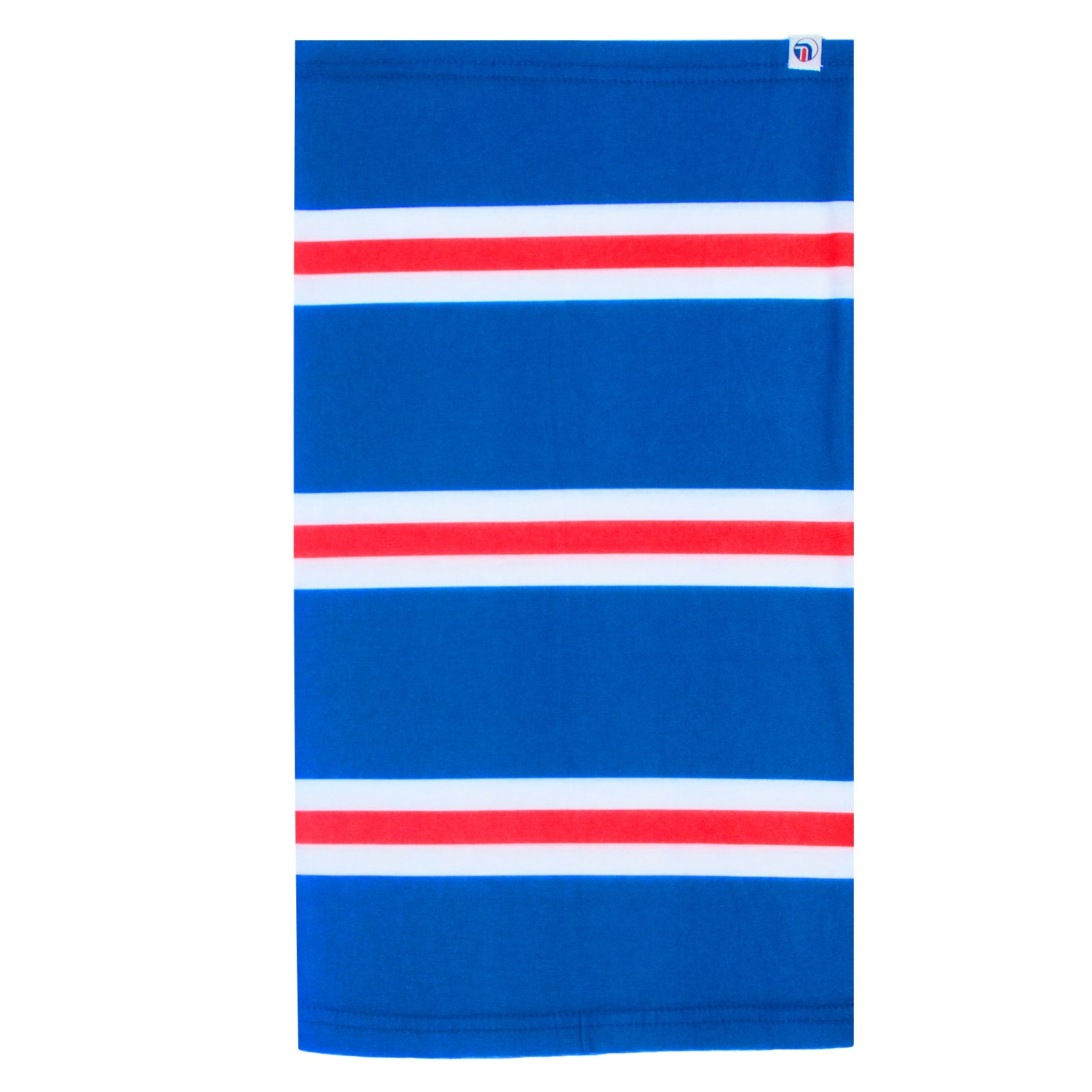 Rangers snood in retro football bar scarf design in blue