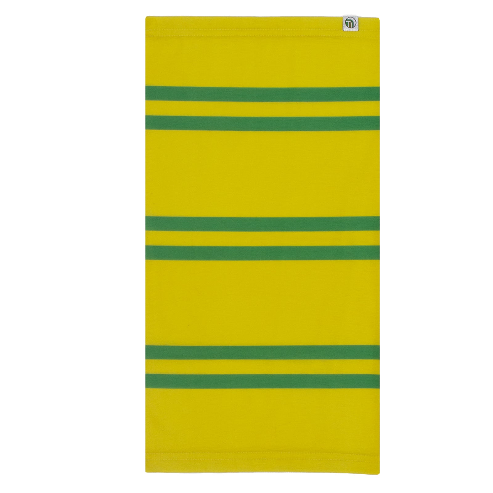 Norwich snood in retro football bar scarf design in yellow