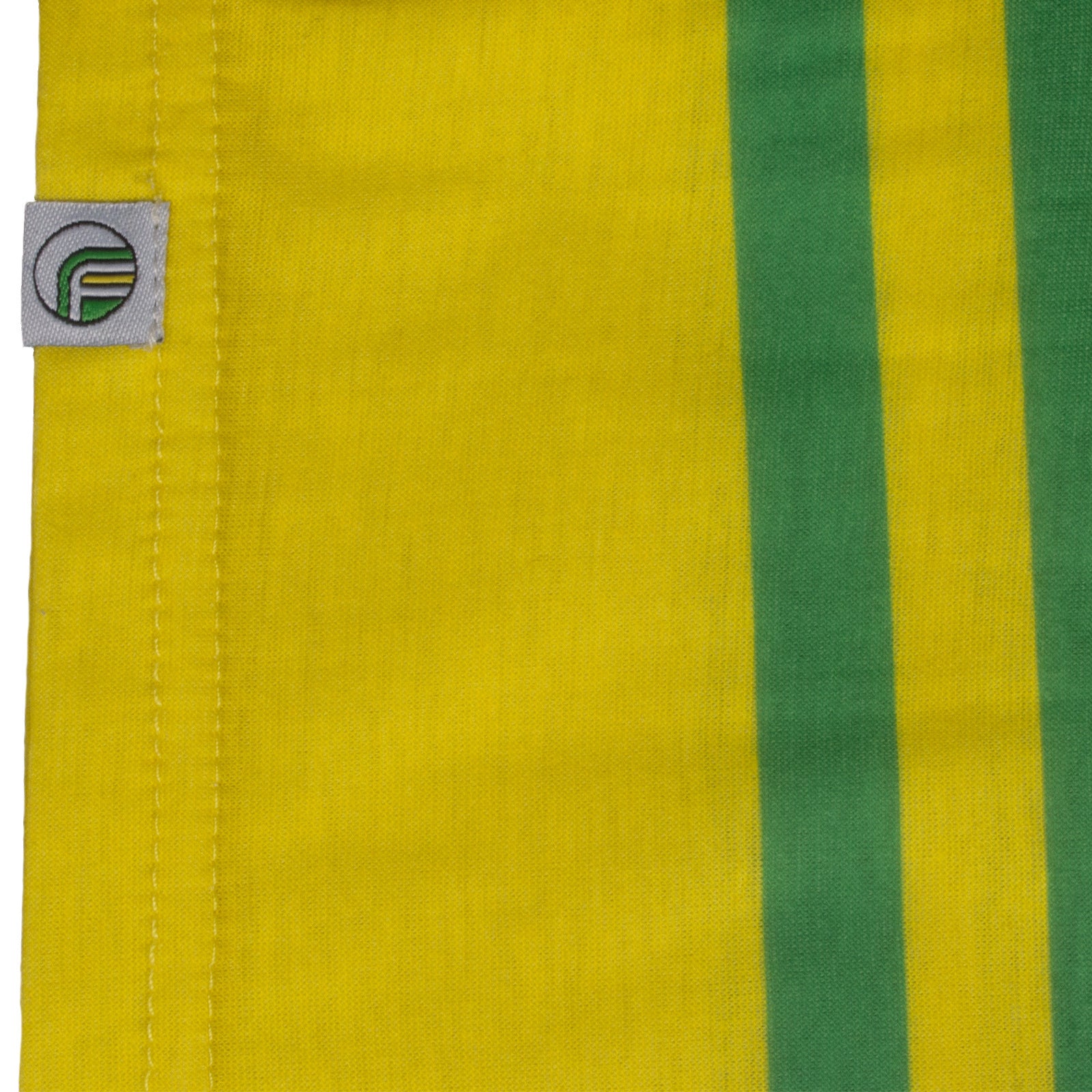 Norwich snood in retro football bar scarf design in yellow