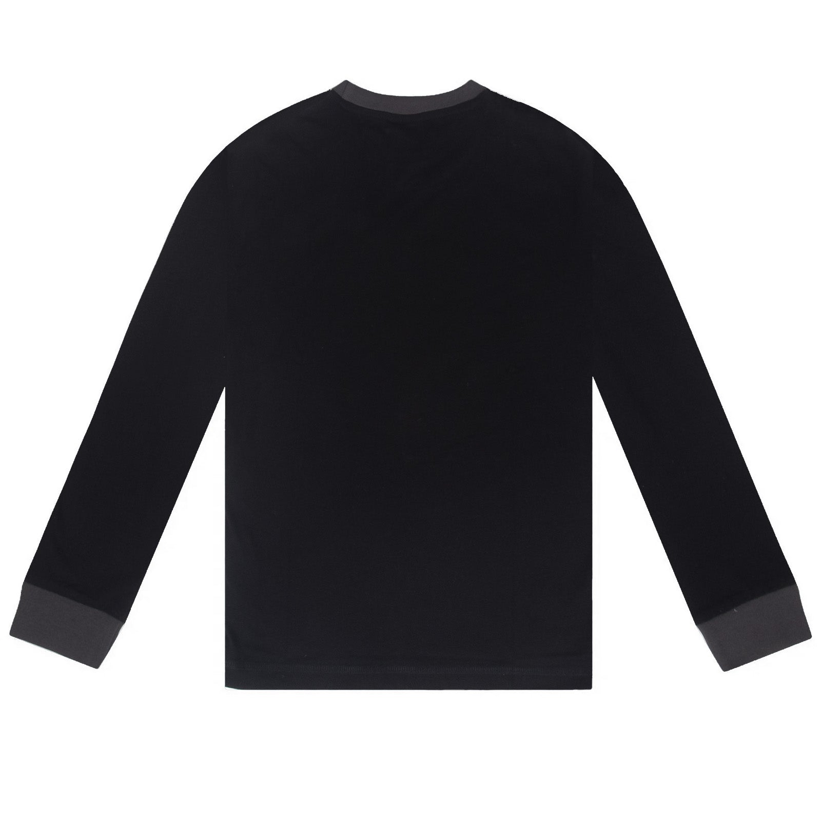 Newcastle Utd kids long pyjamas in black with long sleeve top with graphic crest with long legged bottoms