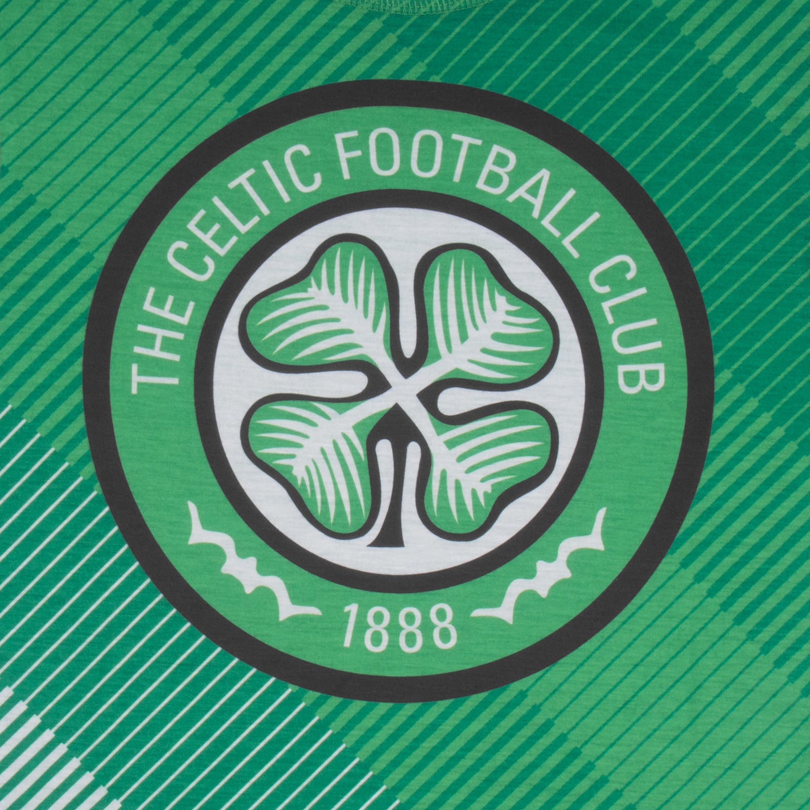 Celtic kids long pyjamas in black & grey. Long sleeve top with graphic and club crest. Long legged bottoms with crest.