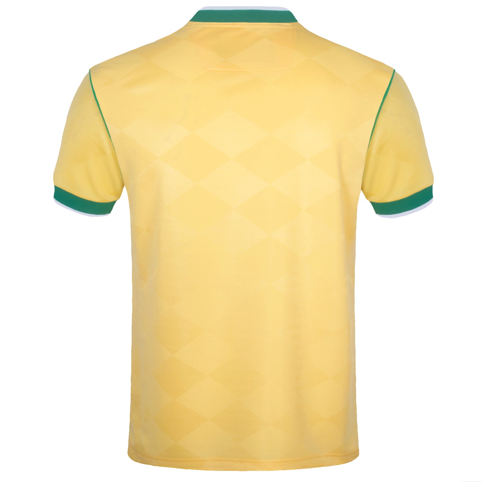 Celtic retro football shirt. Replica 1988 shirt in yellow with club crest and sponsor print to front