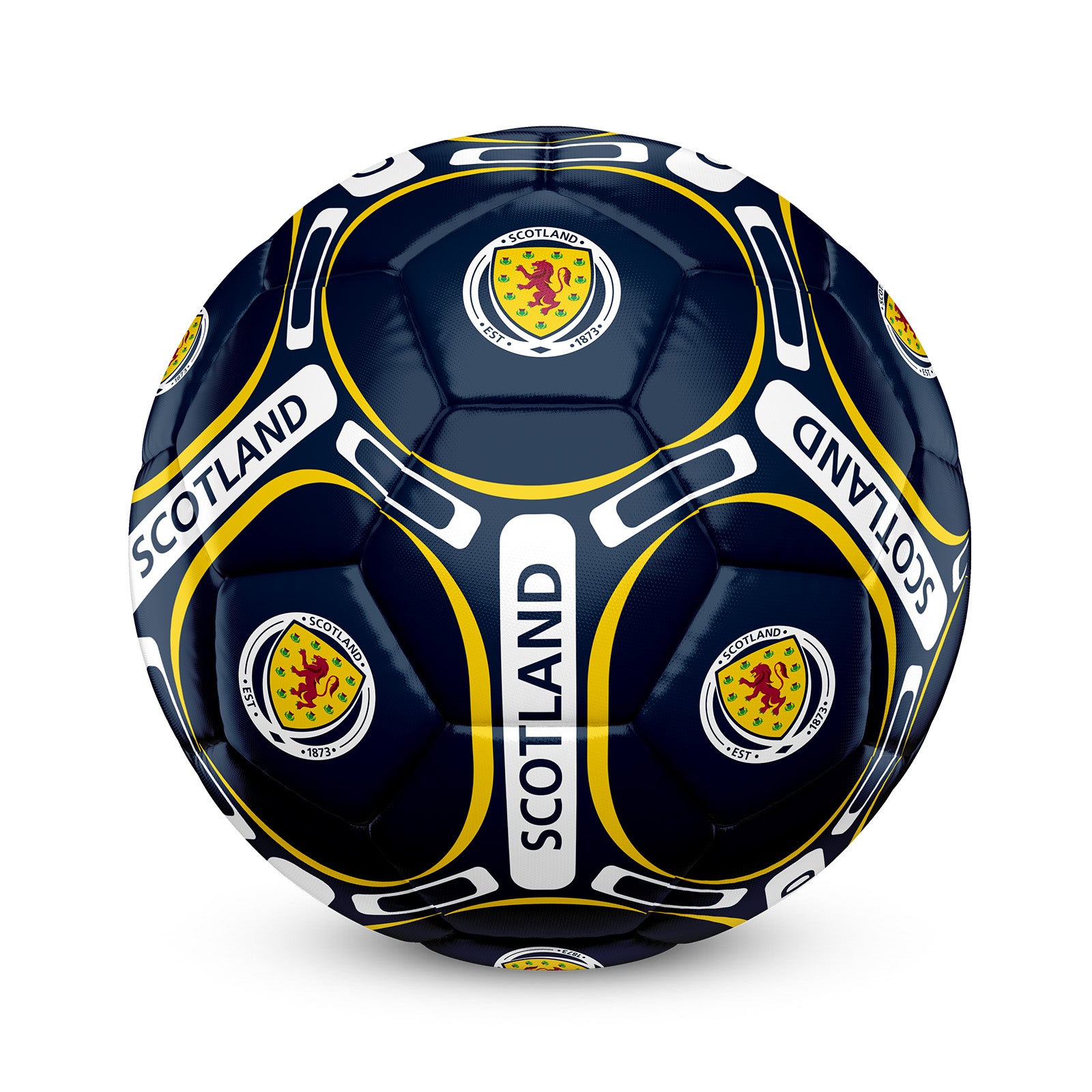 Scotland FA size 4 navy blue ball with Scotland crest print to football and each glove.
