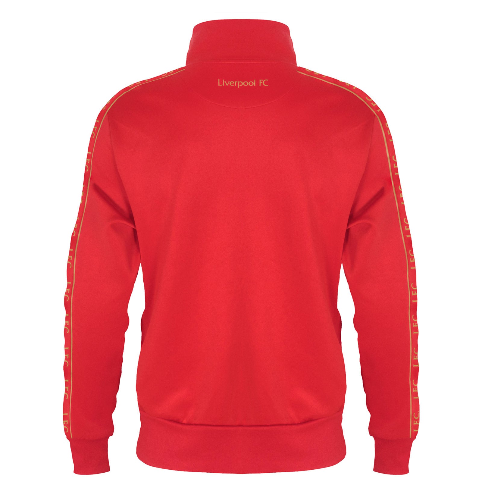 Liverpool adults tracksuit in black with club crest to chest and left thigh