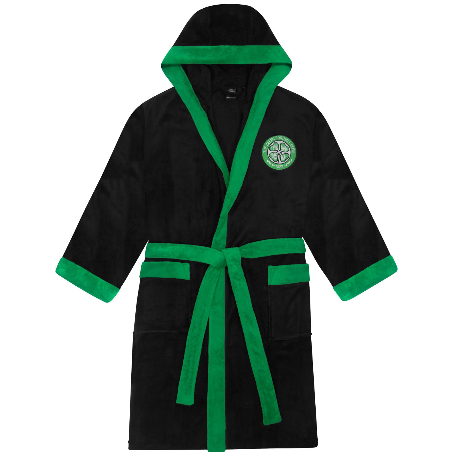 Celtic adults dressing gown in black with crest
