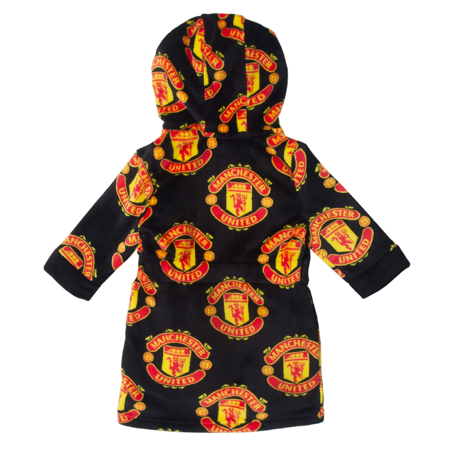Man United dressing gown for baby in all over crest print