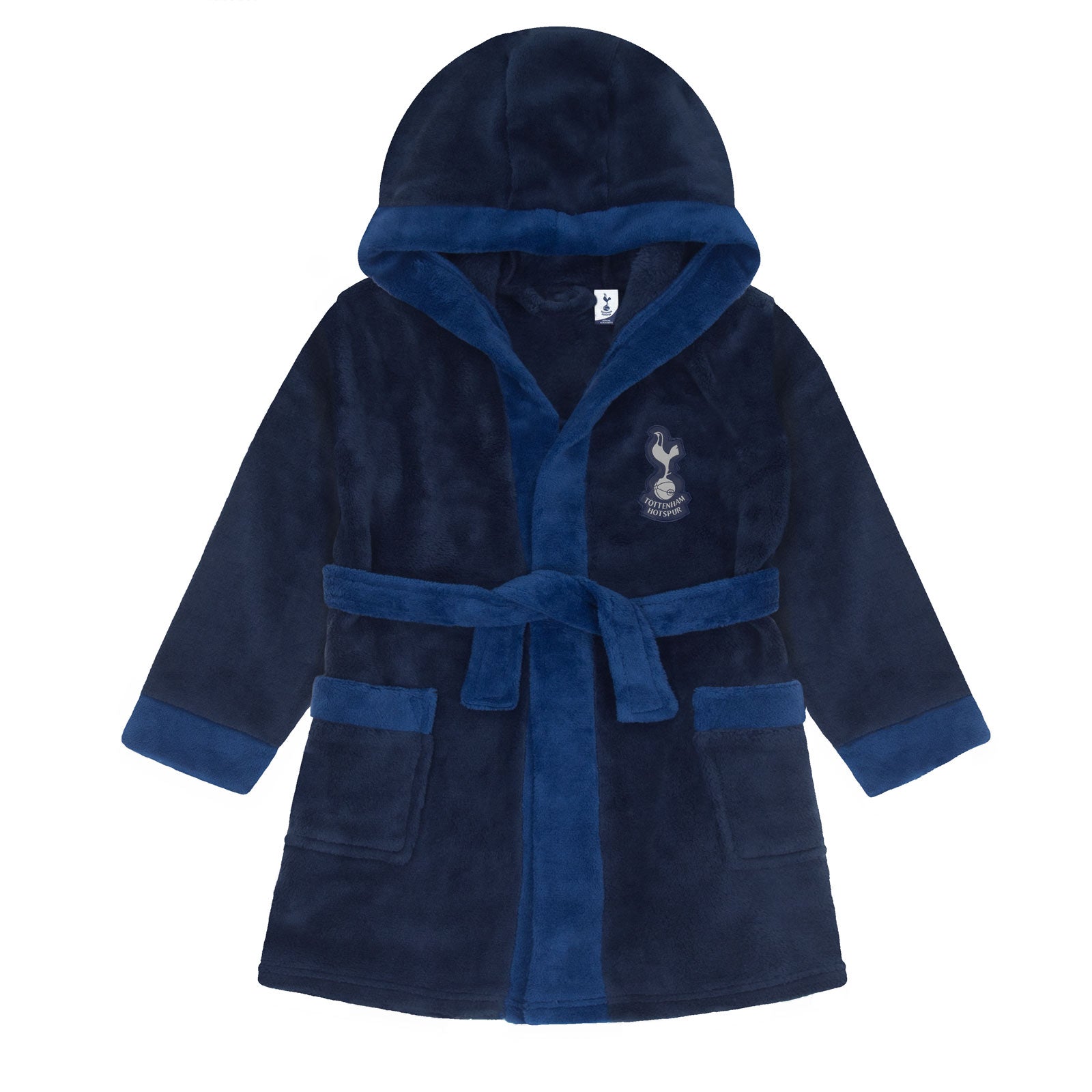 Spurs baby dressing gown in Navy Blue with club crest