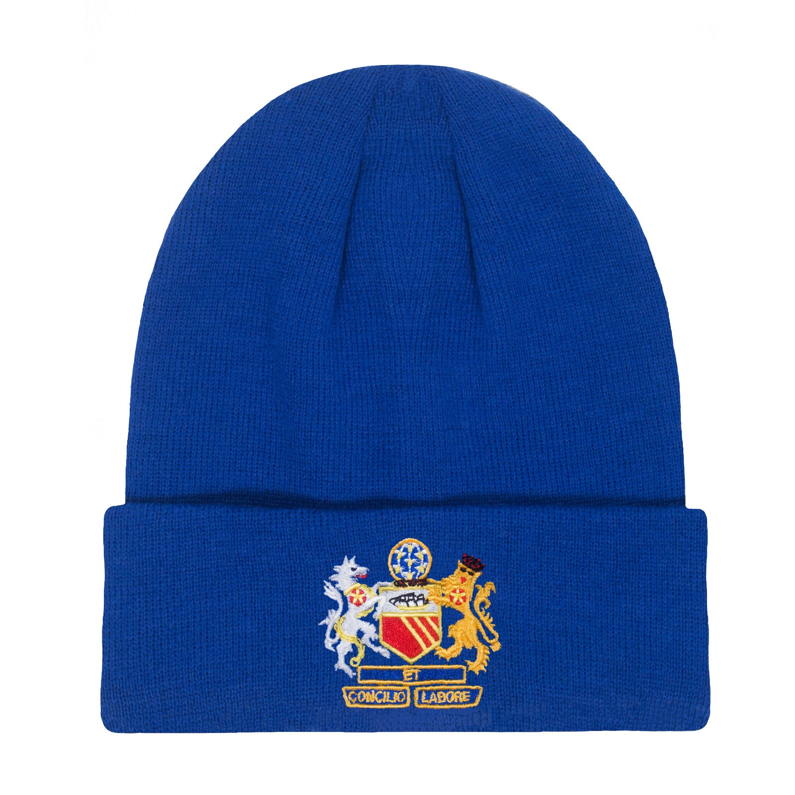 Man United retro beanie hat in 1968 blue