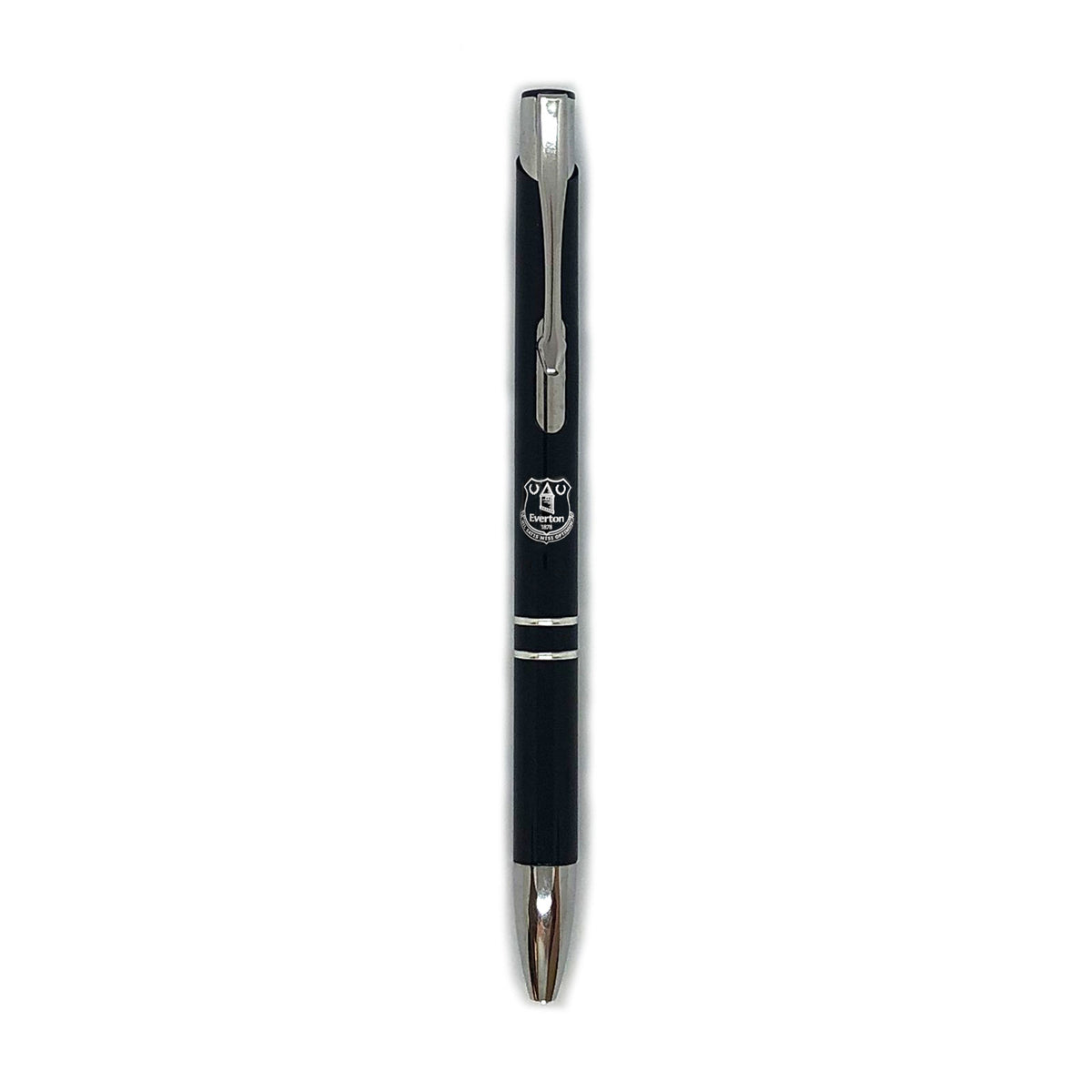 Everton notebook & pen in black with silver foil crest in club design gift box.