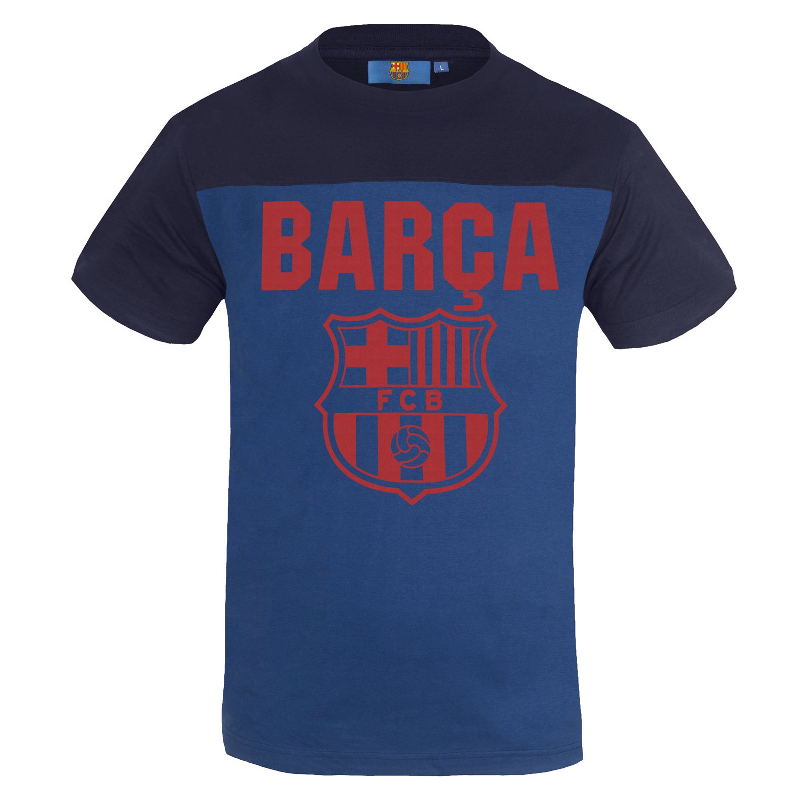 FC Barcelona adults T-Shirt in blue with large crest print to front