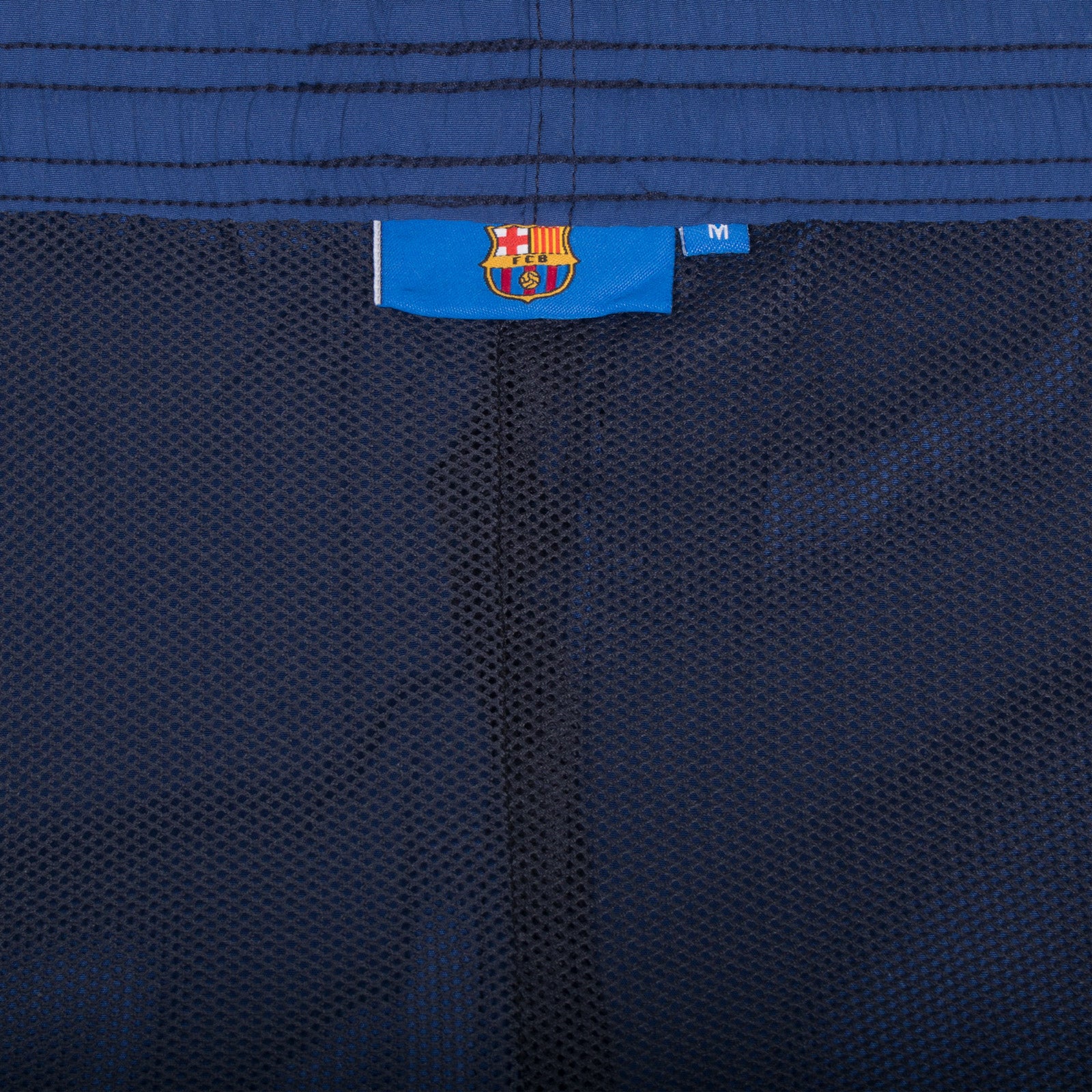 FC Barcelona adults fleece shorts in blue with crest to left leg and pockets to front & back.
