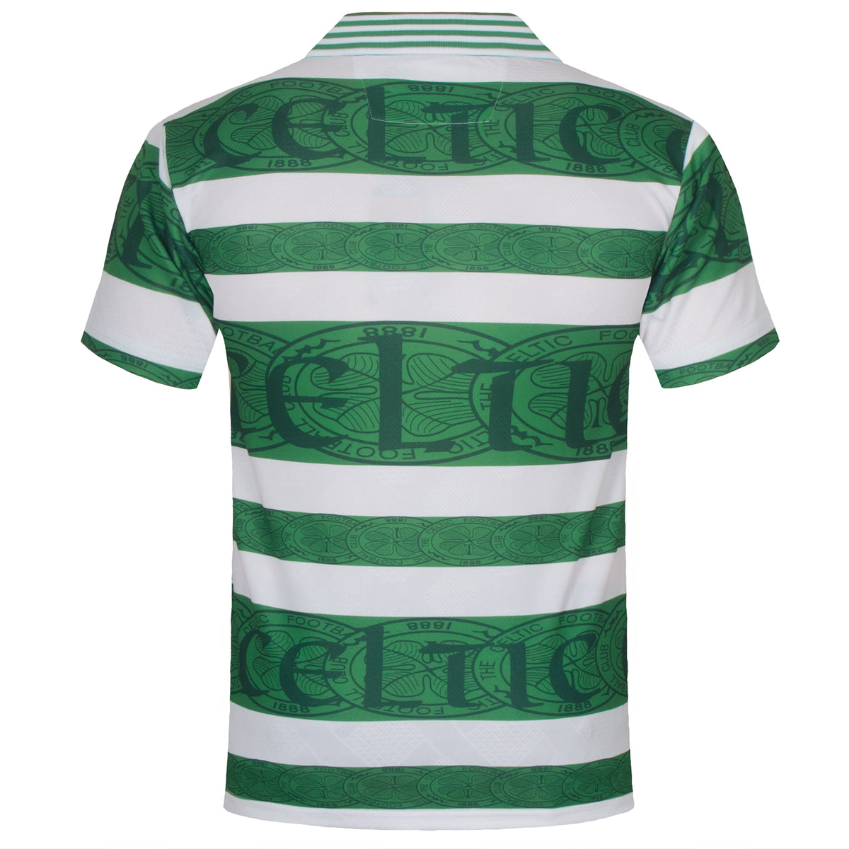 Celtic retro football shirt; Replica home shirt from 1996 in green with club crest & sponsor print to front