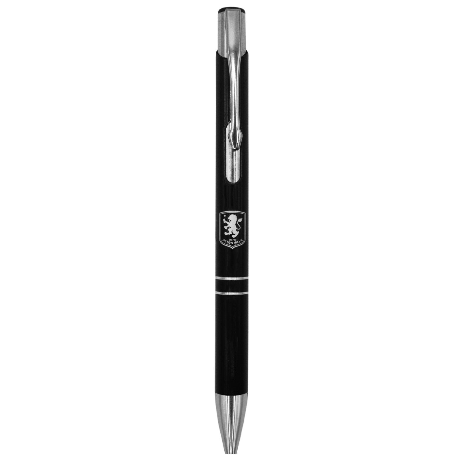 Aston Villa notebook & pen in black with silver foil crest in club design gift box.