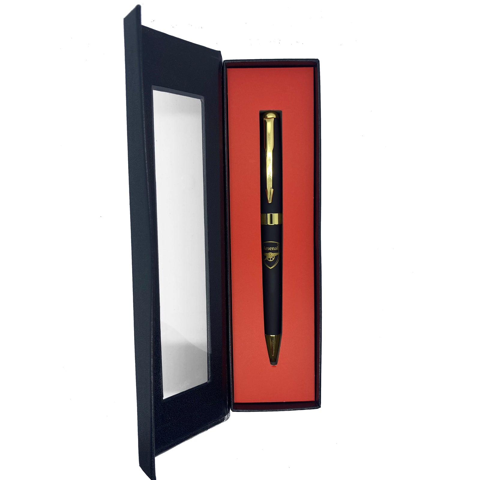 Arsenal pen in black with club crest in club design gift box