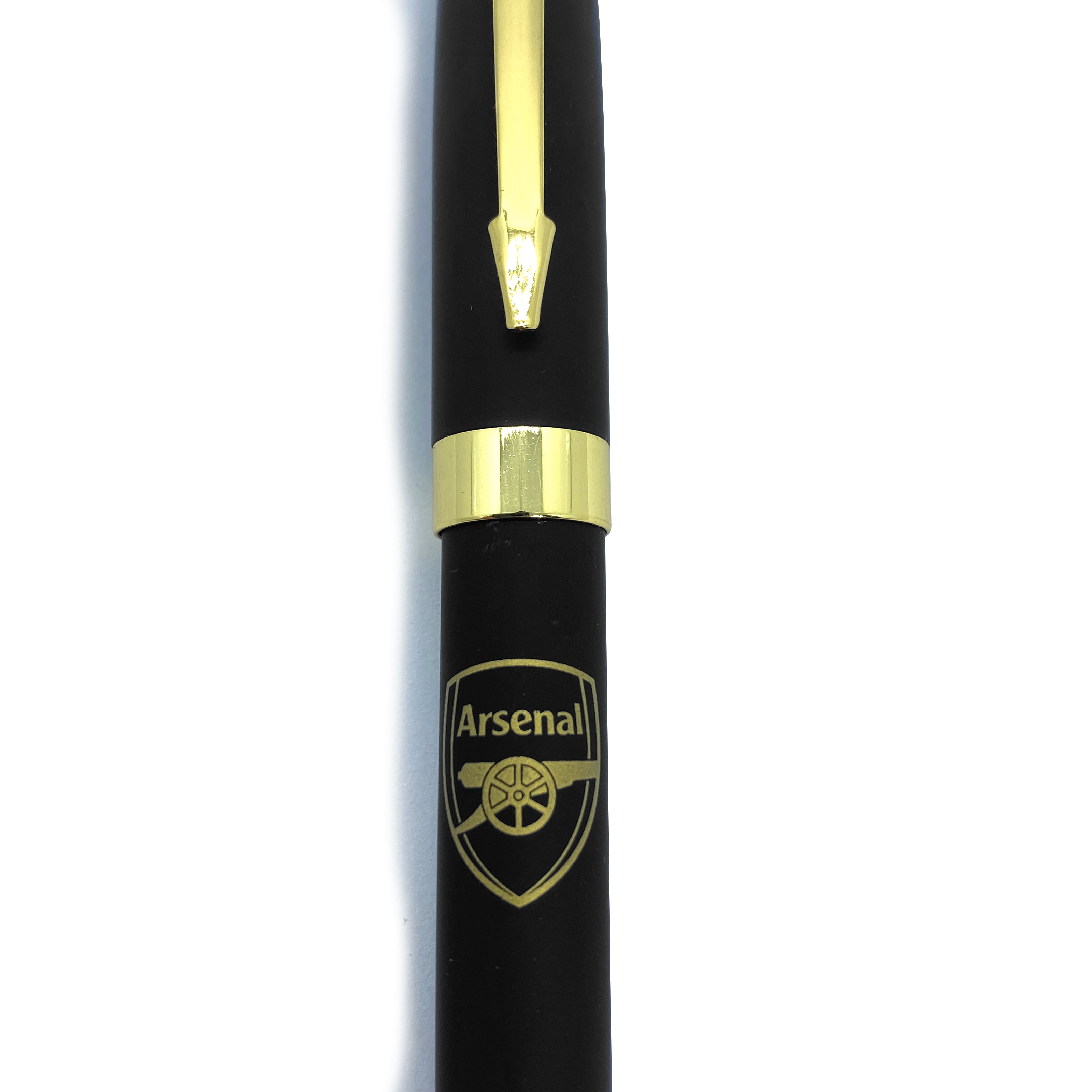 Arsenal pen in black with club crest in club design gift box