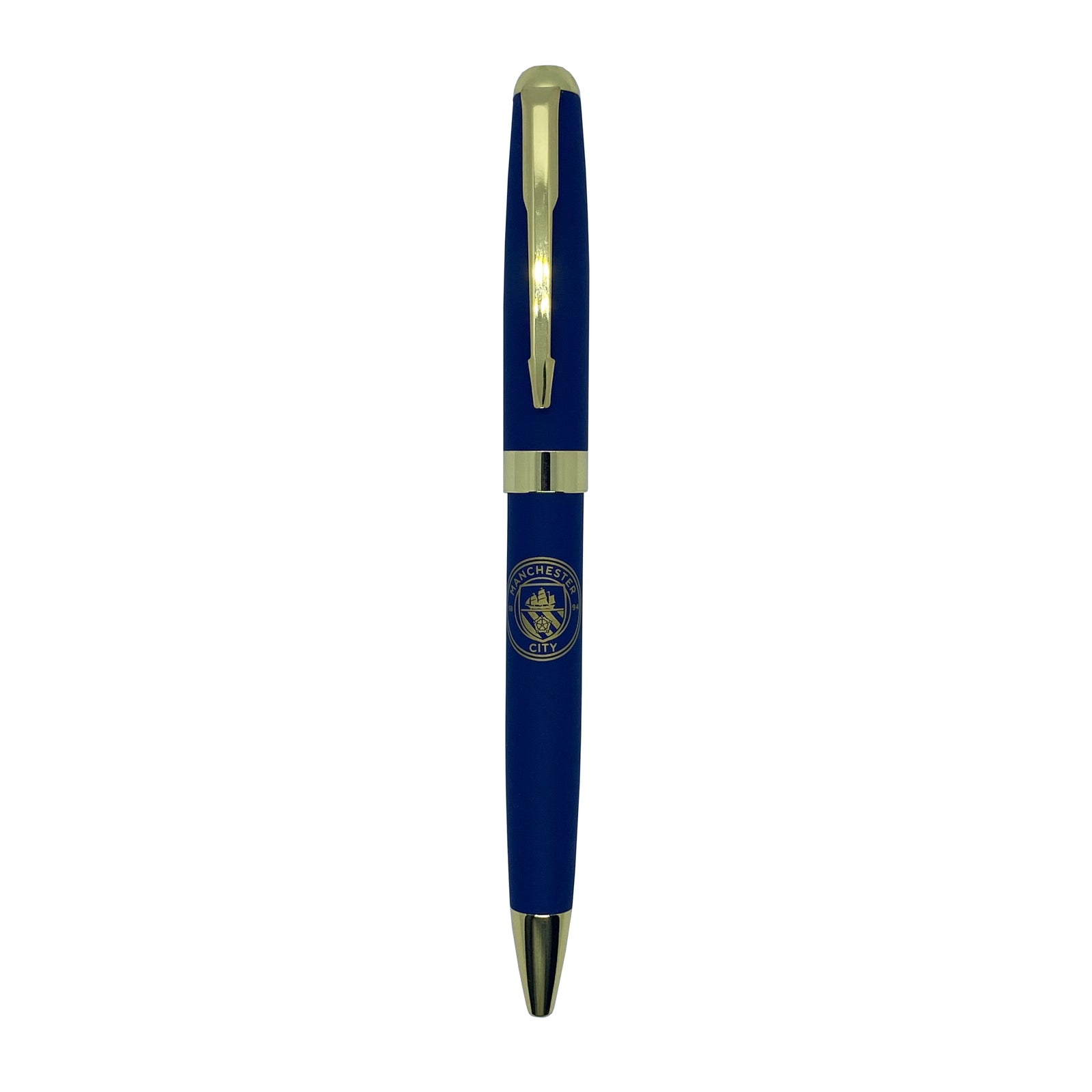 Man City pen in blue with club crest in club design gift box