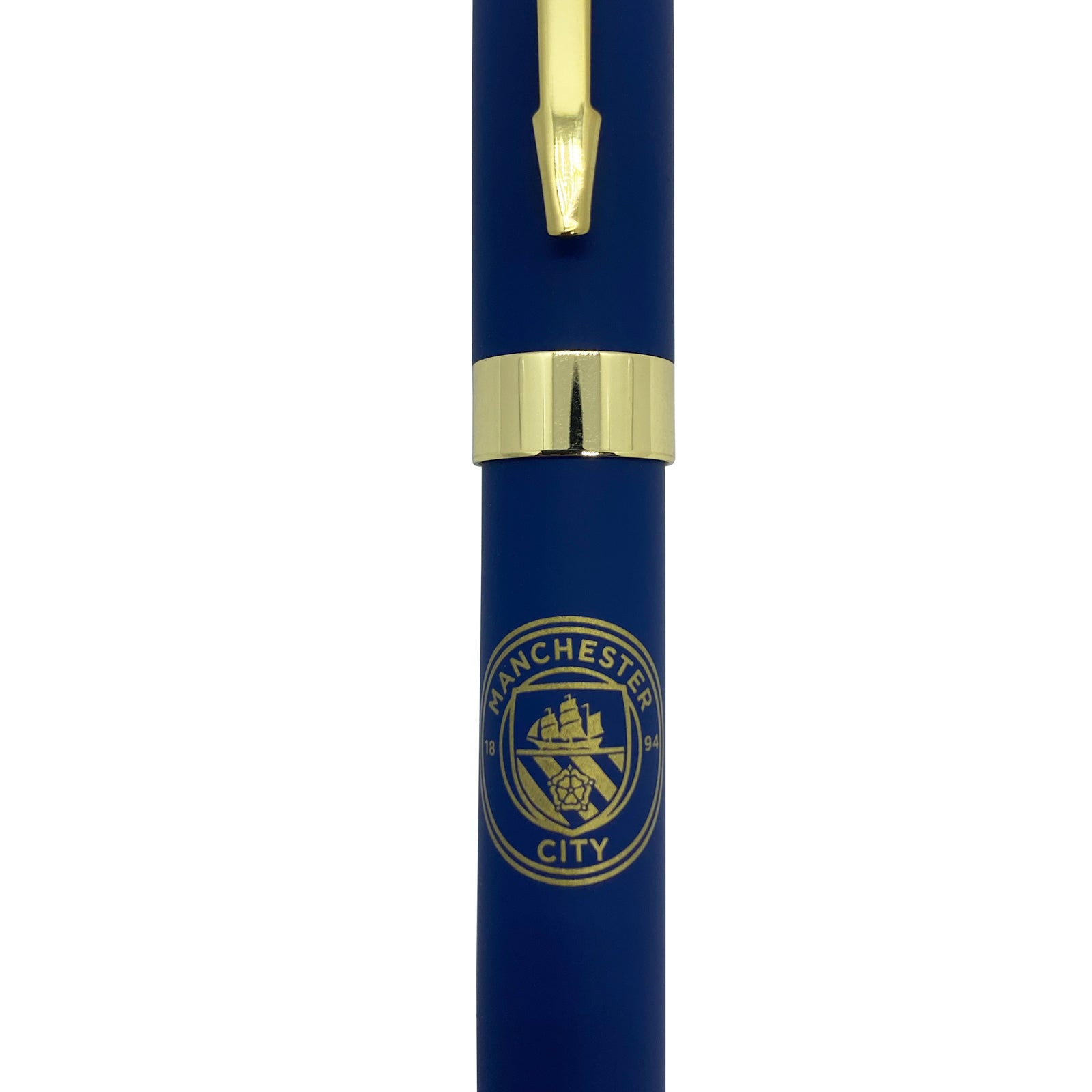 Man City pen in blue with club crest in club design gift box