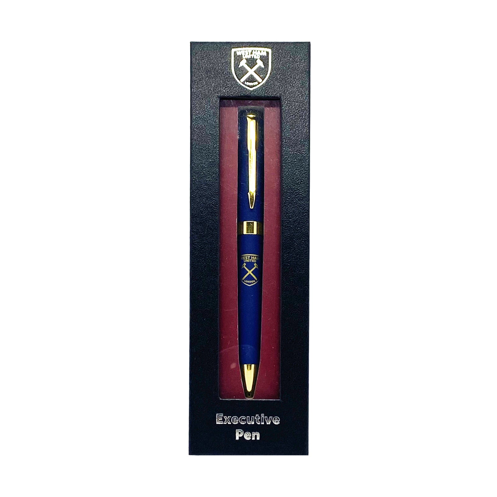 West Ham pen in blue with club crest in club design gift box
