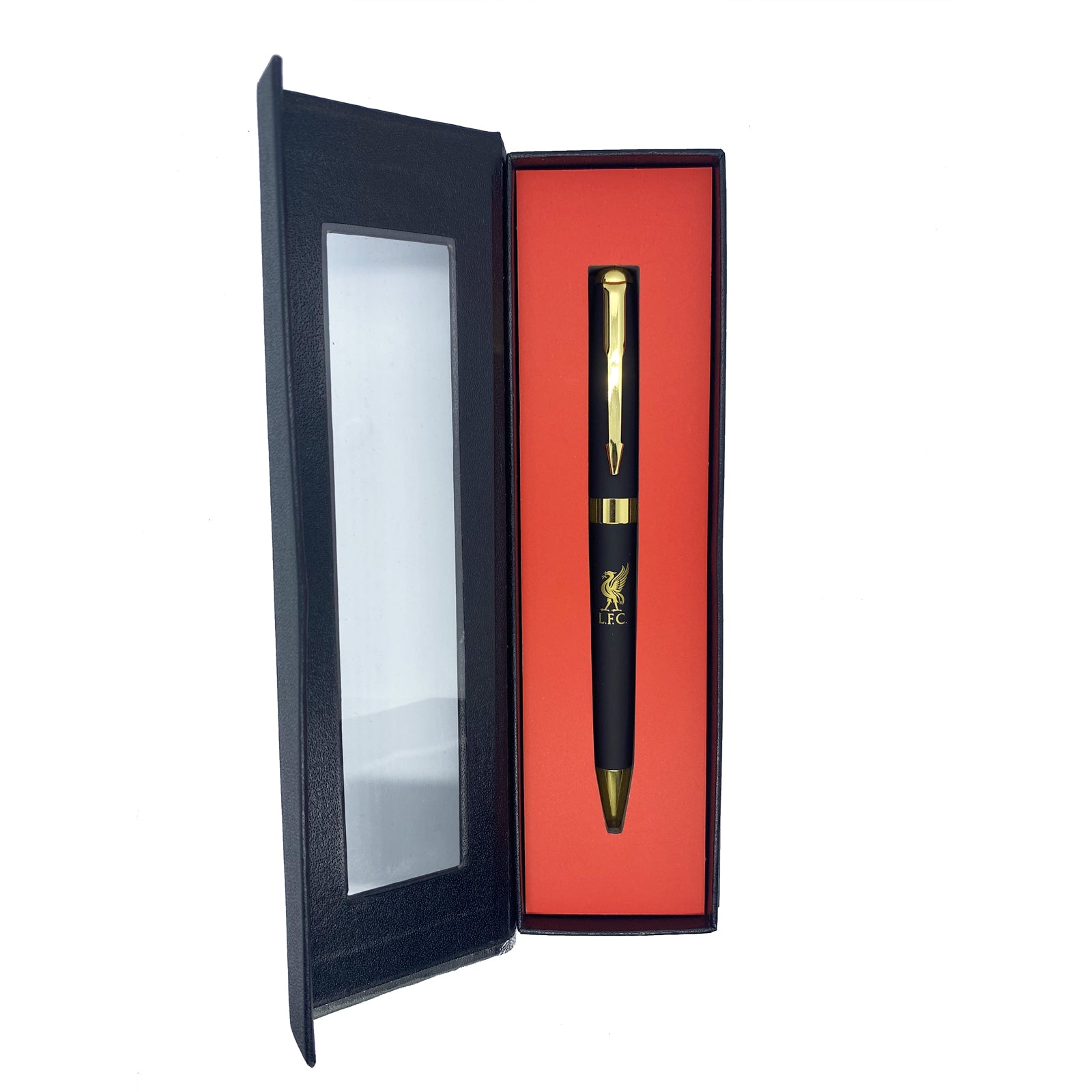 Liverpool pen in black with club crest in club design gift box