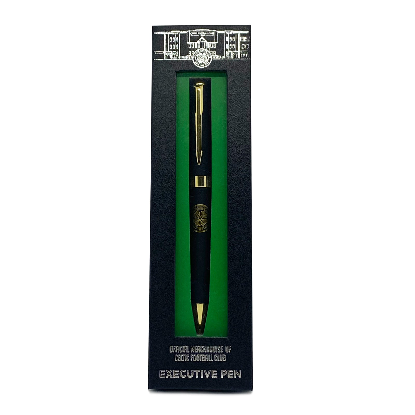 Celtic pen in black with club crest in club design gift box