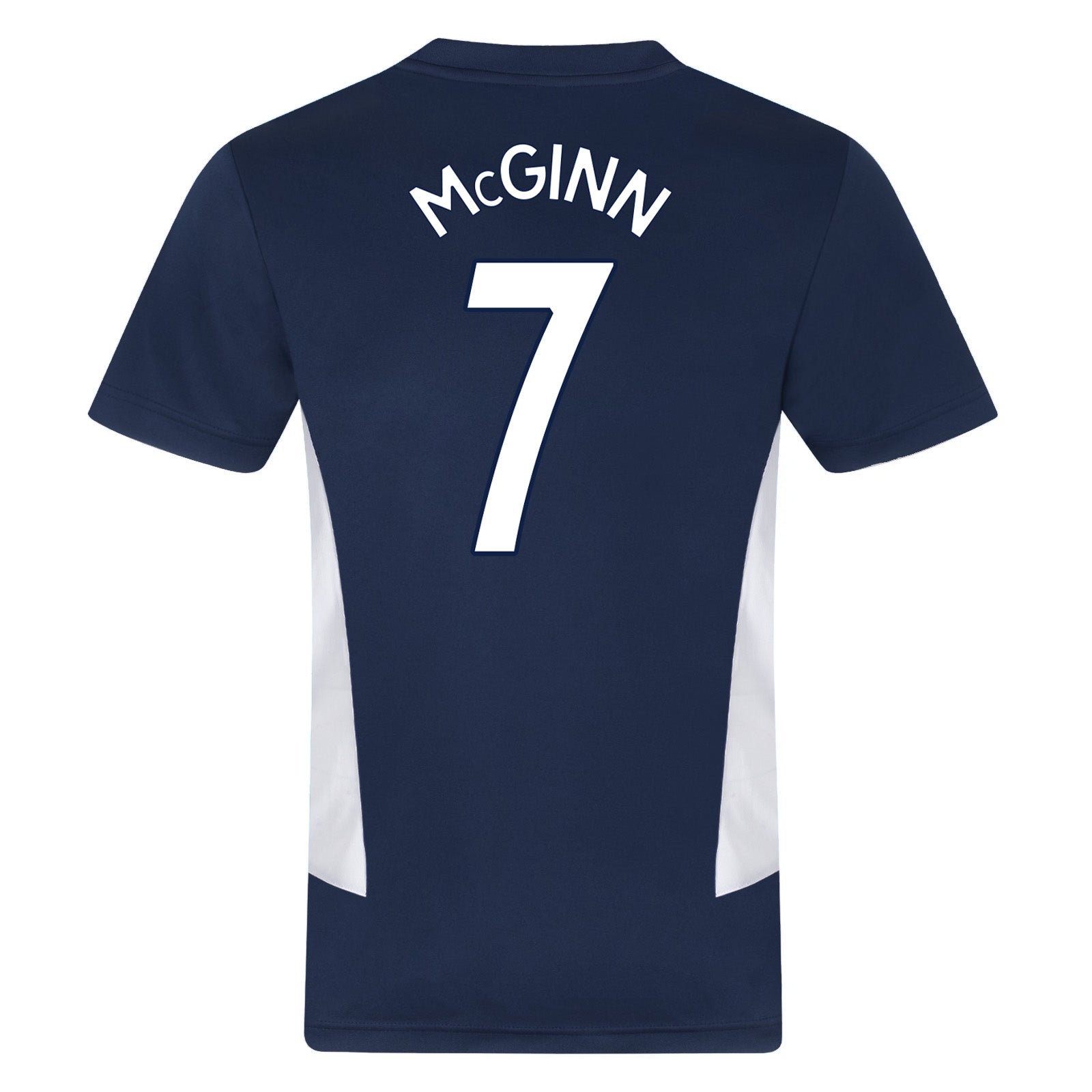 Scotland adults poly T-shirt in navy blue with national crest to chest.