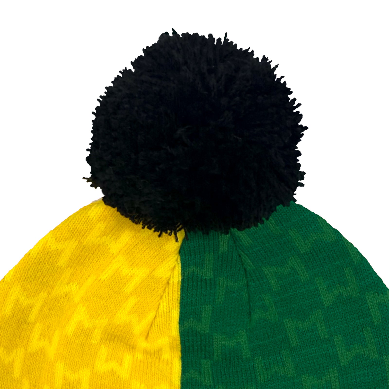 Man United bobble hat in retro green & yellow 1992 colours