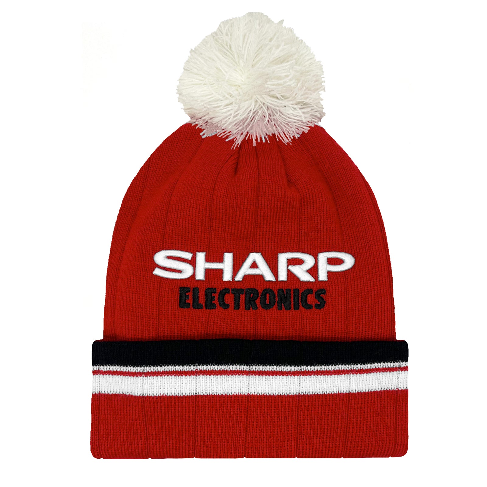 Man United bobble hat in retro red 1983 colours