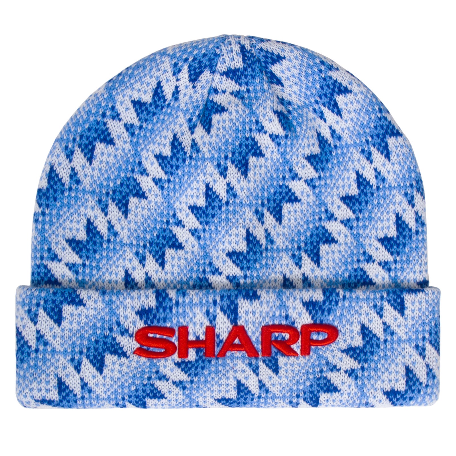 Man United bobble hat in retro blue 1990 colours