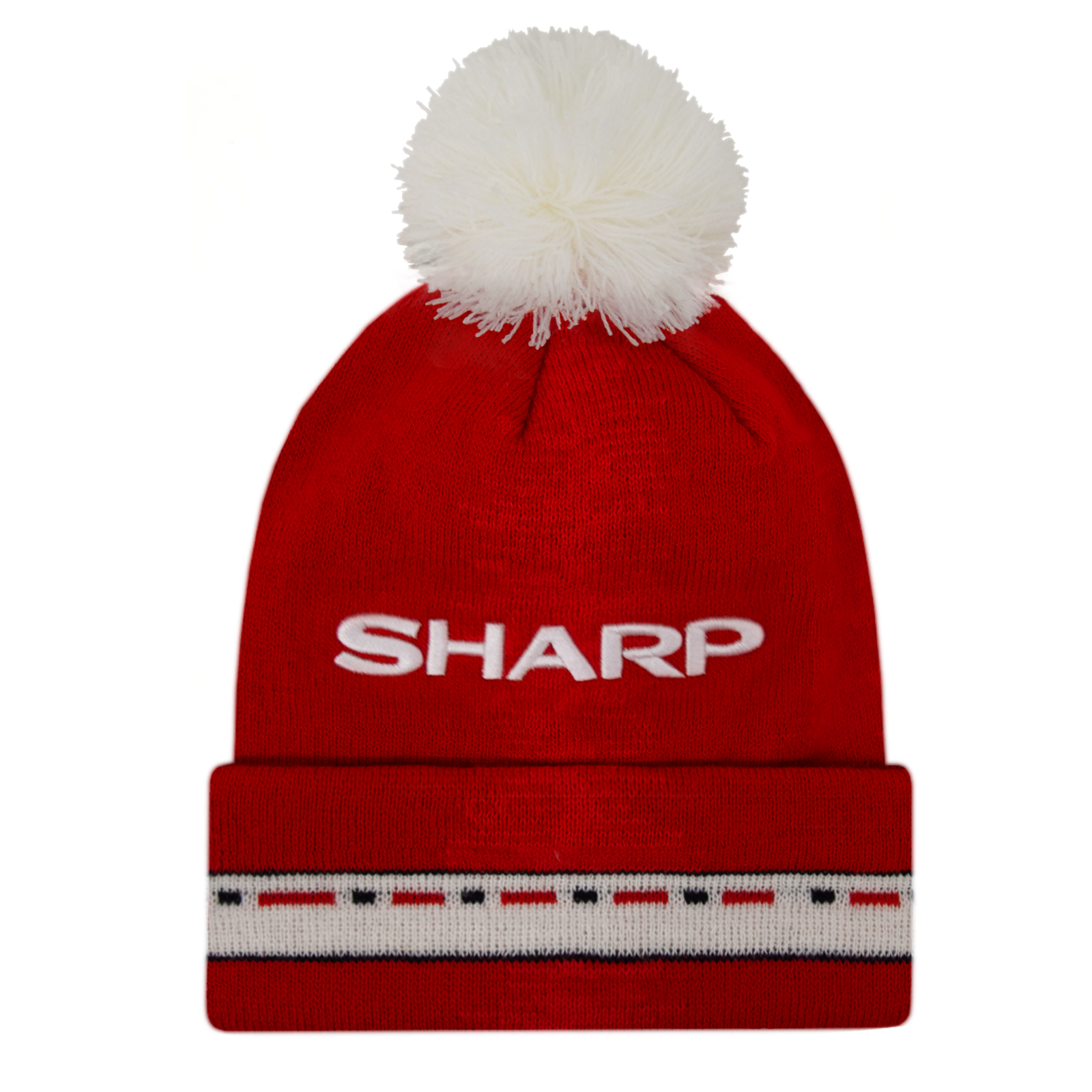 Man United bobble hat in retro red 1990 colours