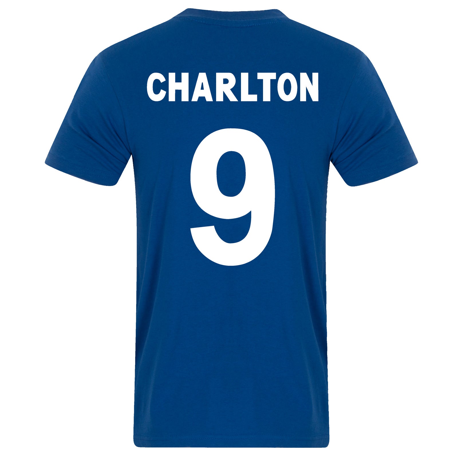 Man Utd T-shirt for men in blue featuring Manchester 68 crest to front