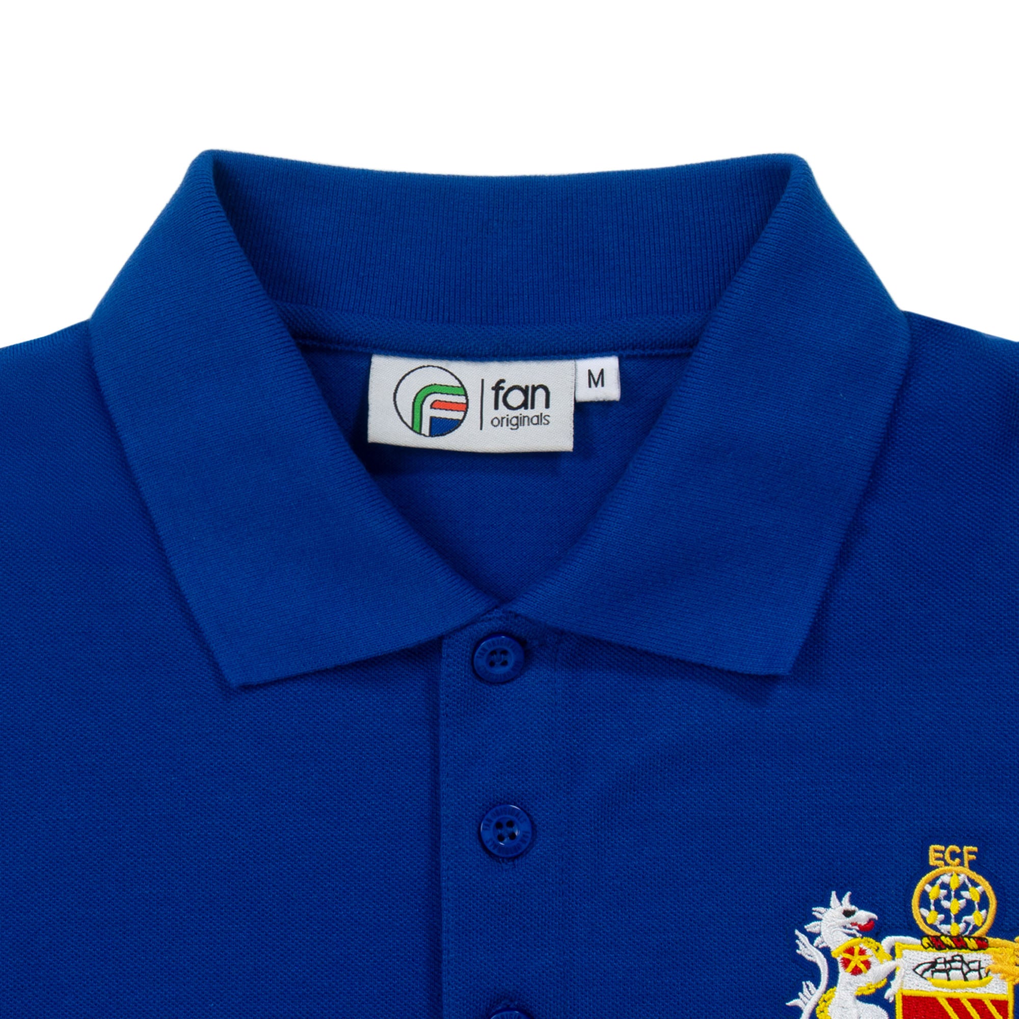 Man United retro polo shirt in blue 1968 European colours