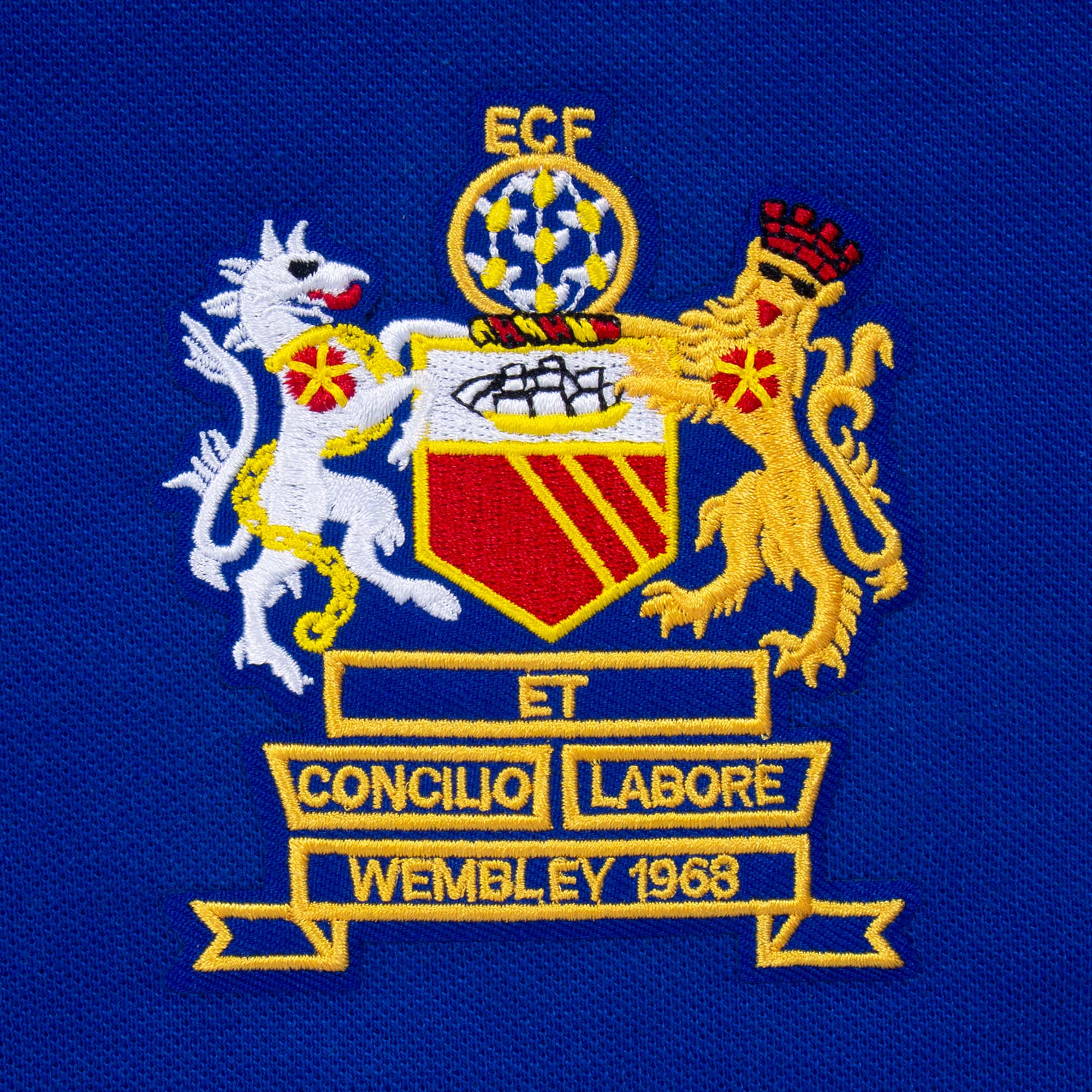 Man United retro polo shirt in blue 1968 European colours