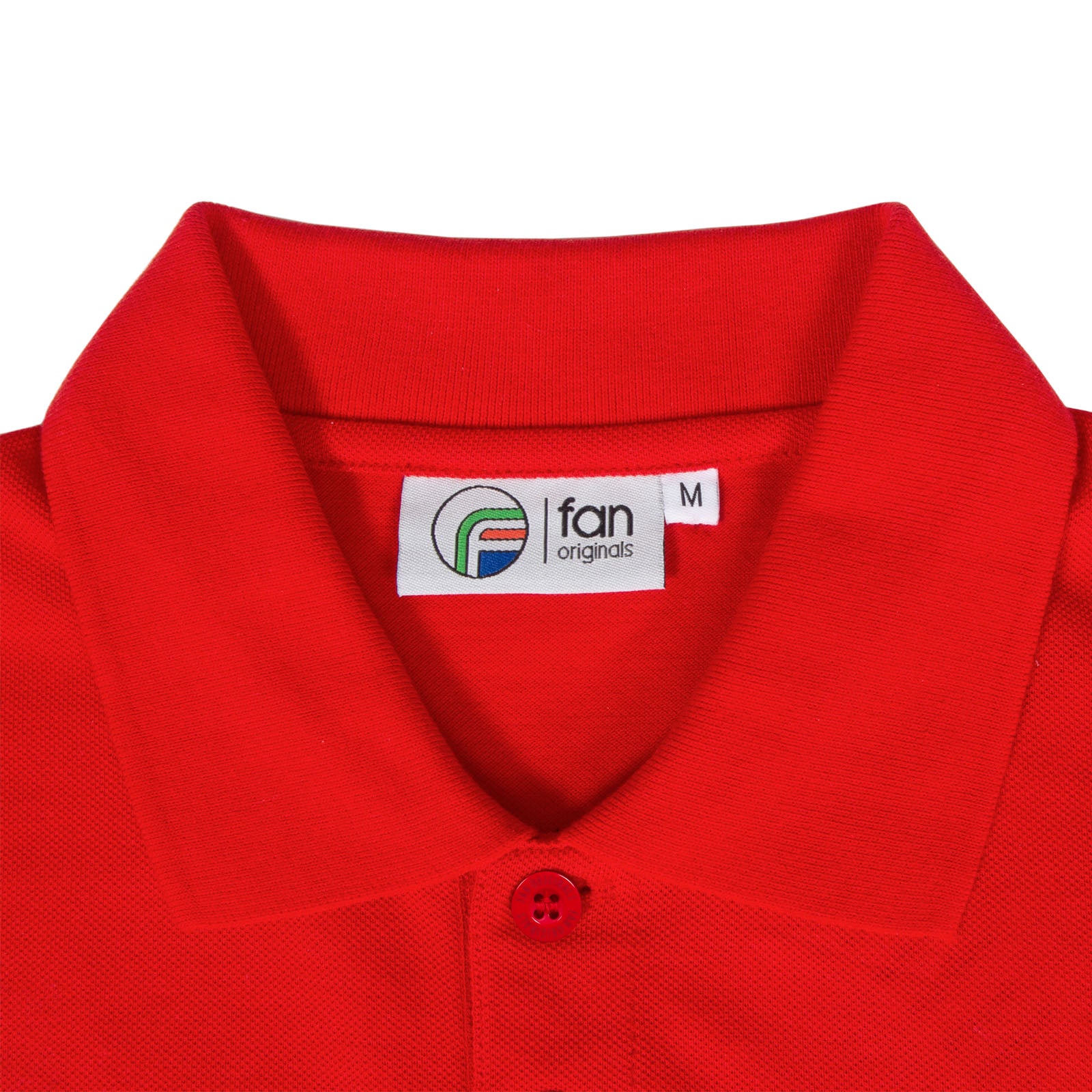 England retro polo shirt in black, navy, red & white with printed logo on the chest