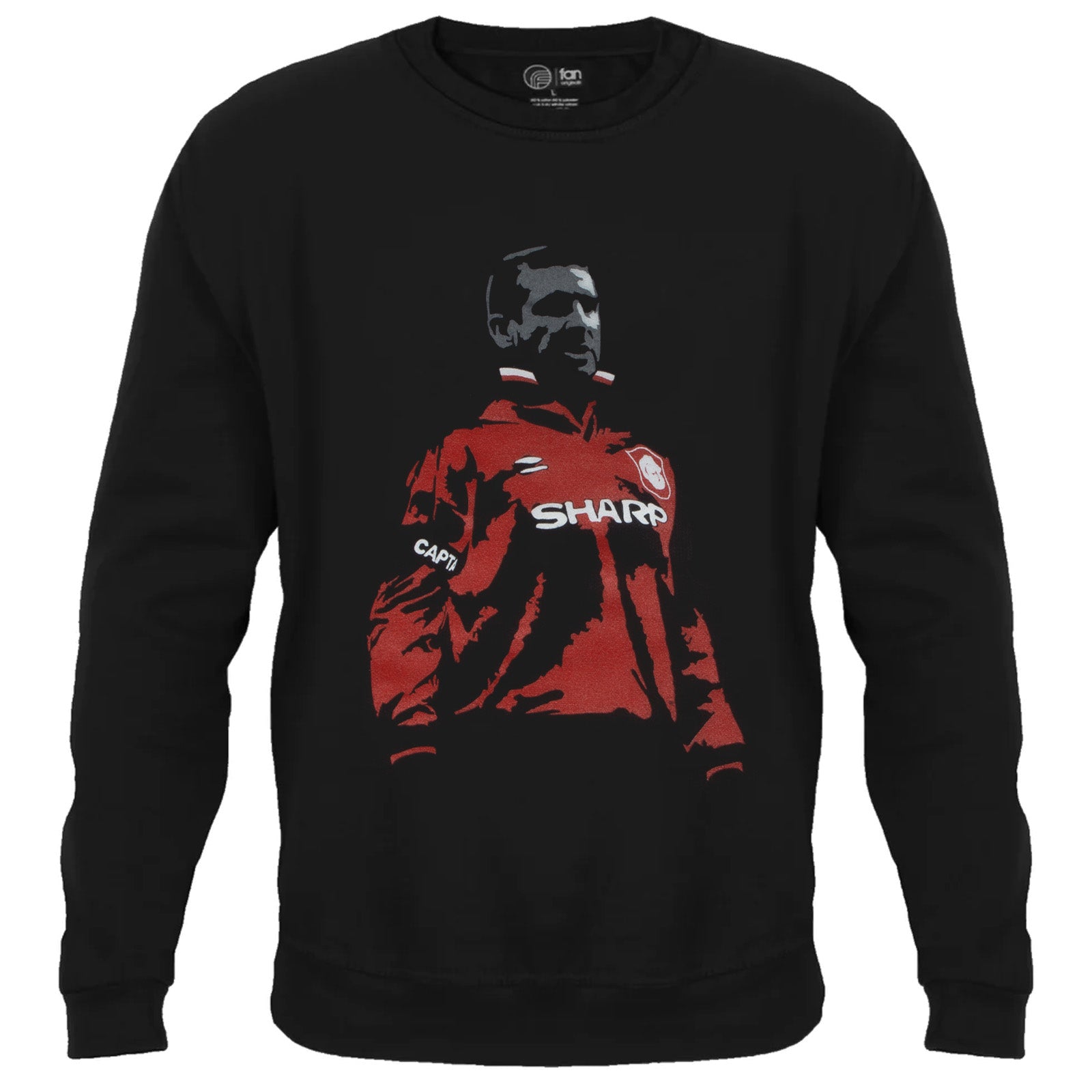 Man United sweatshirt in black with Eric Cantona image