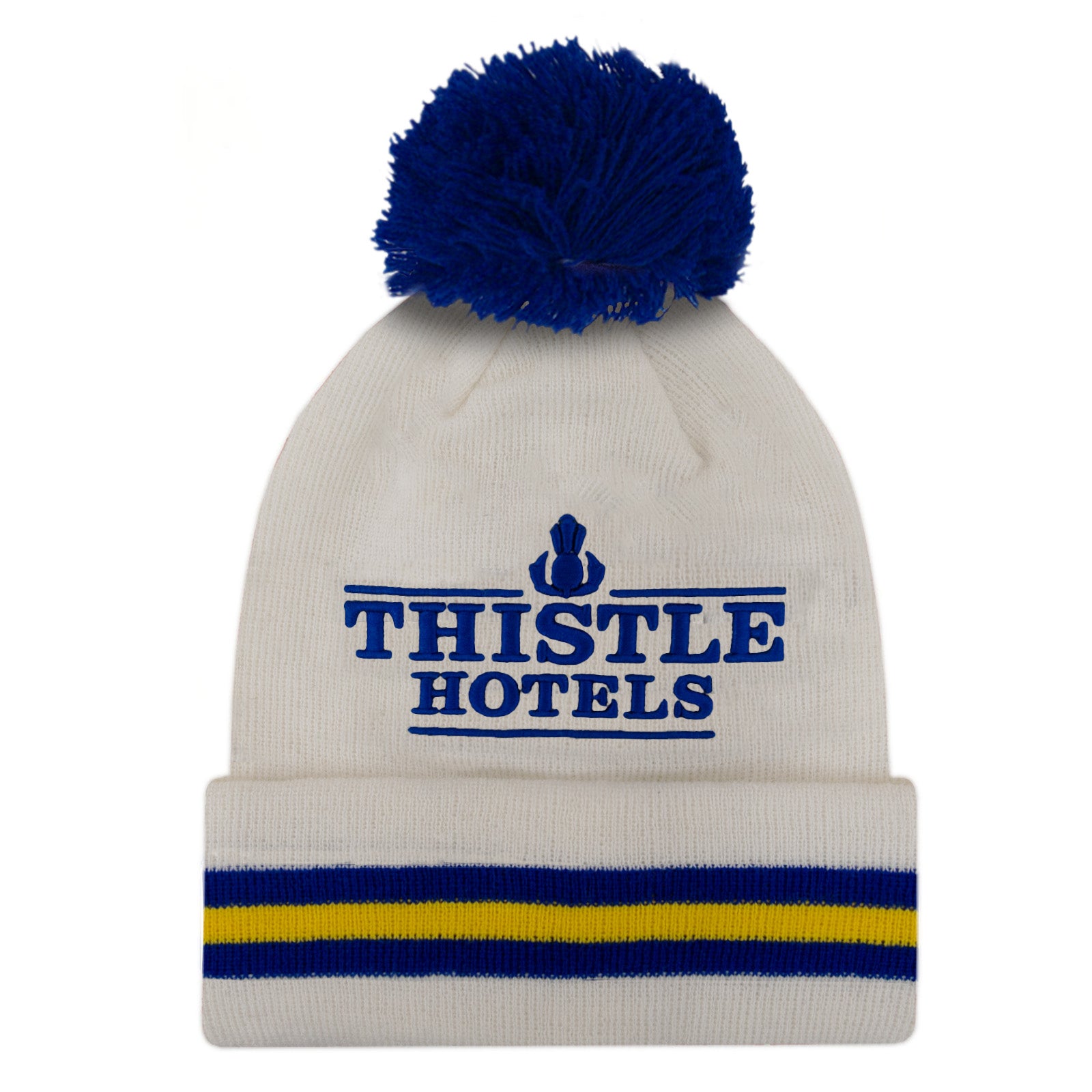 Leeds United bobble hat in retro white 1993 colours