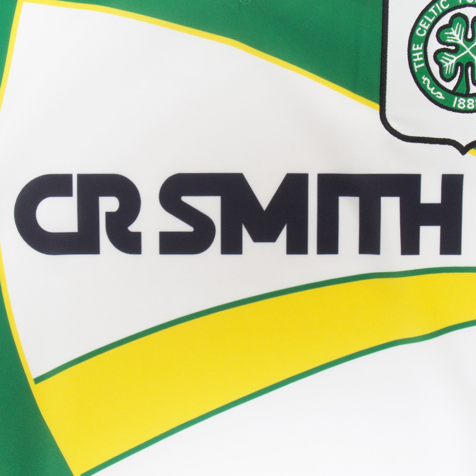 Celtic retro football shirt. Replica 1993/95 away shirt in white with club crest and sponsor print to front