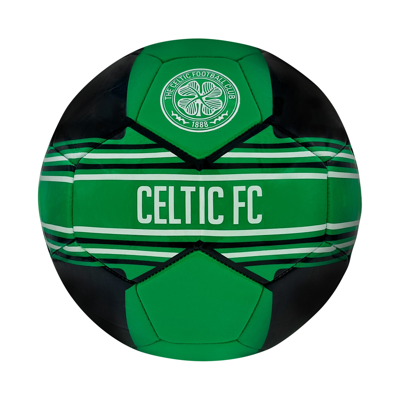 Celtic size 4 green & black football with club crest & text.