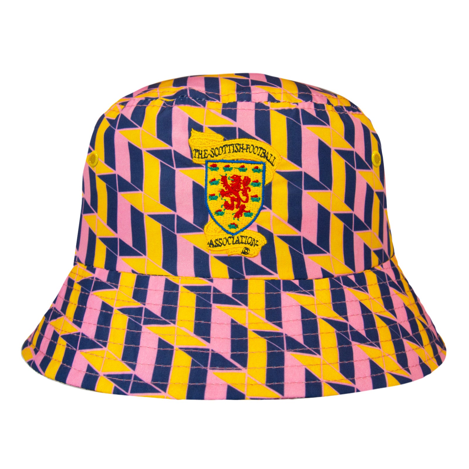 Scotland bucket hat in navy blue, red and white